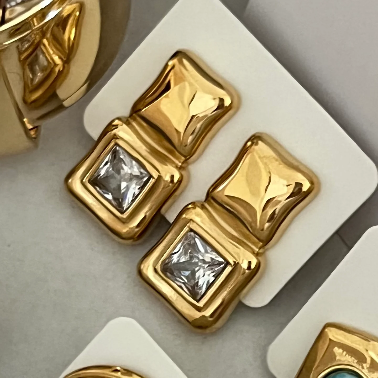 The Crystal Gem Gold Earring - Image 2