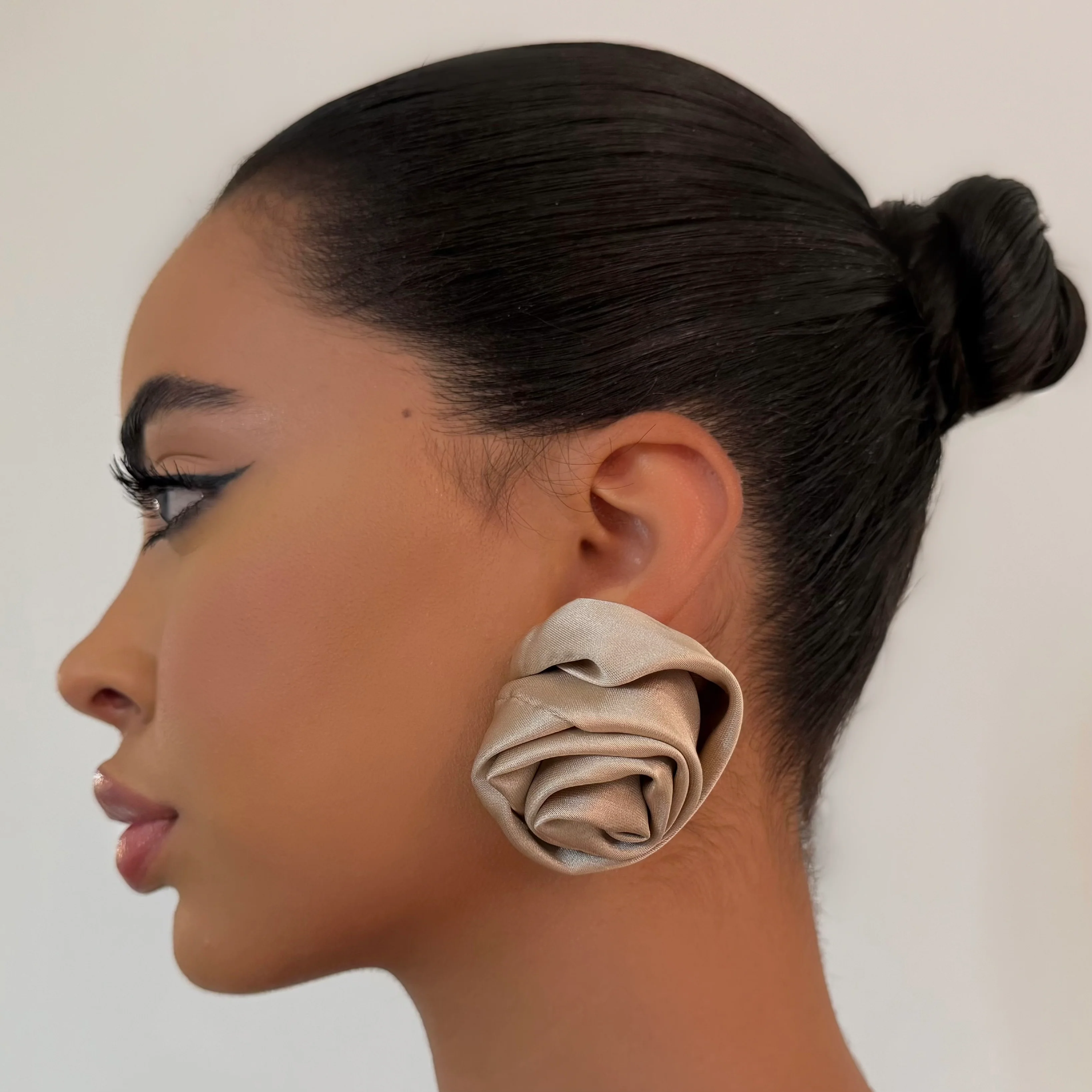 The Fabric Floral Stud