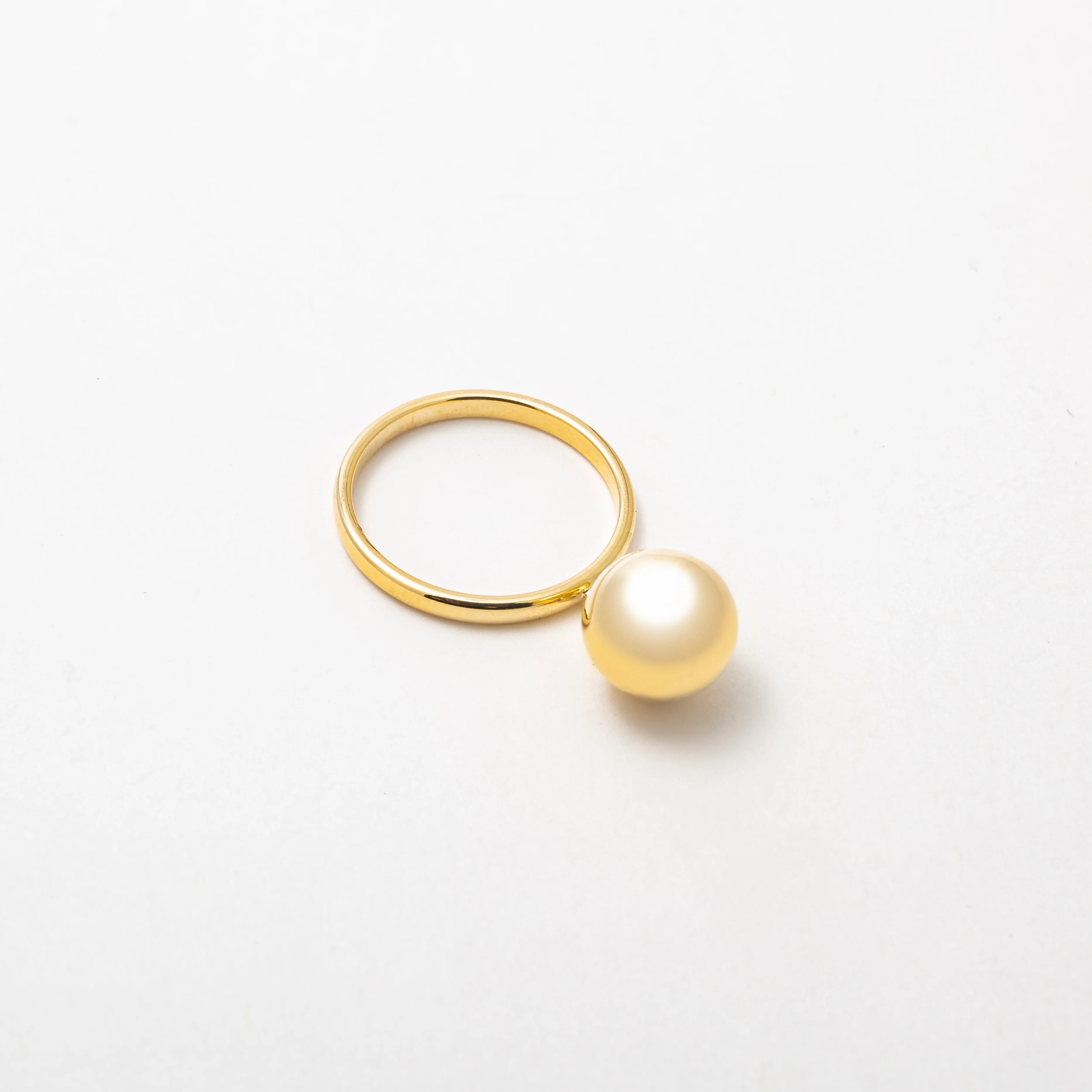 The Gold Abstract Ball Ring