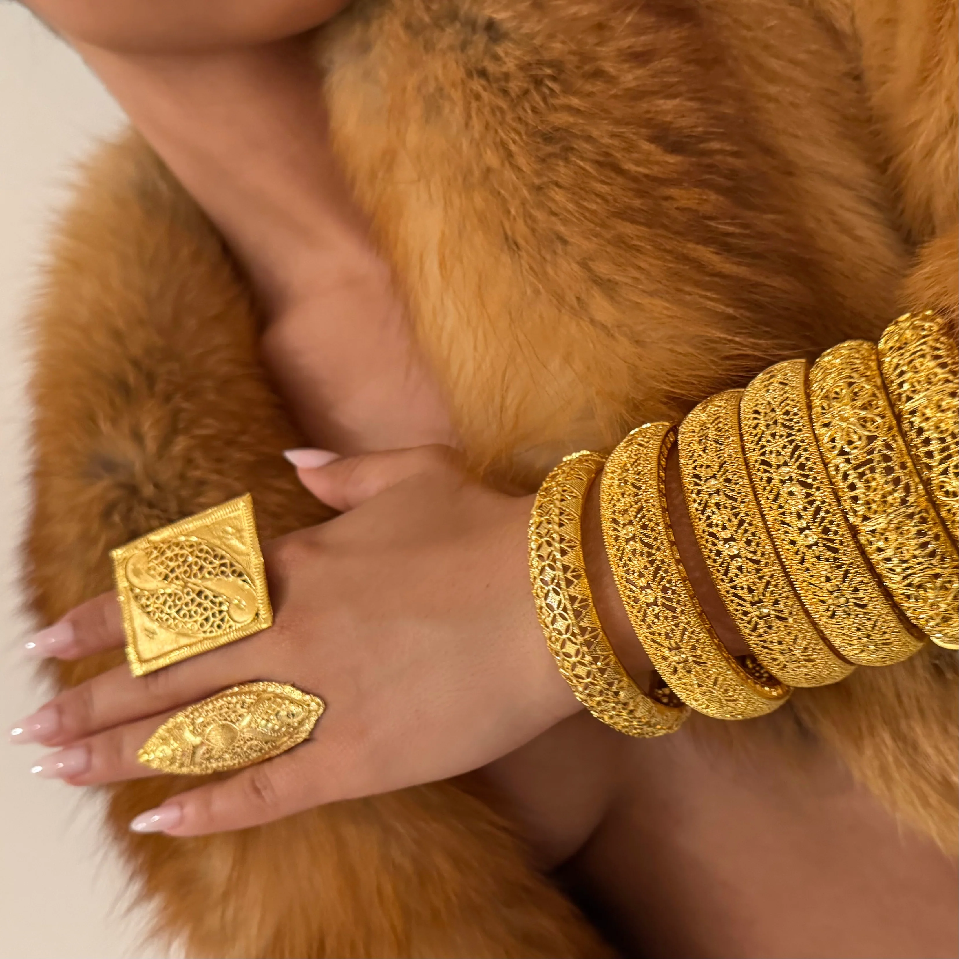 The Gold Chunky Bangle - Image 2