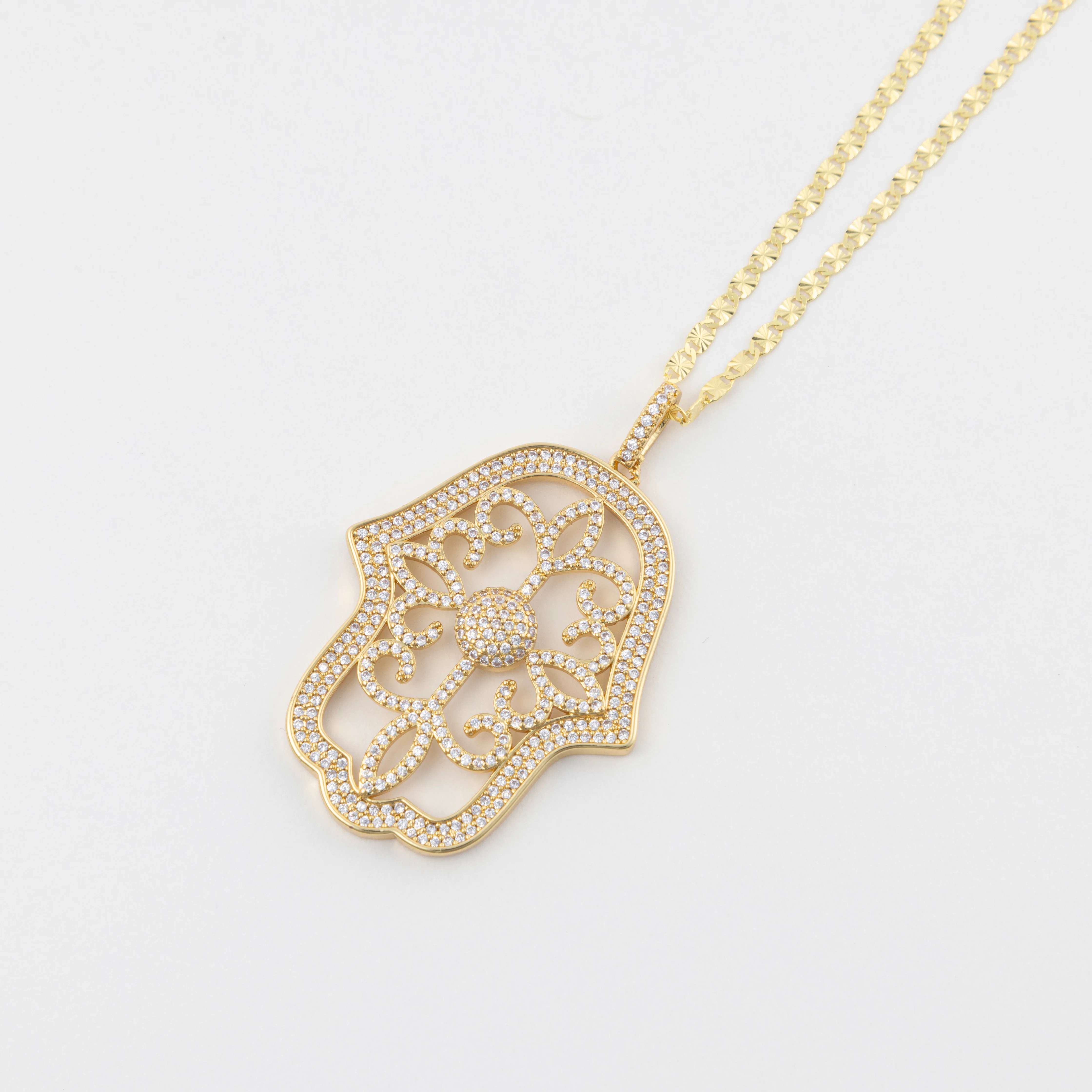 The Gold Dainty Hamsa Necklace