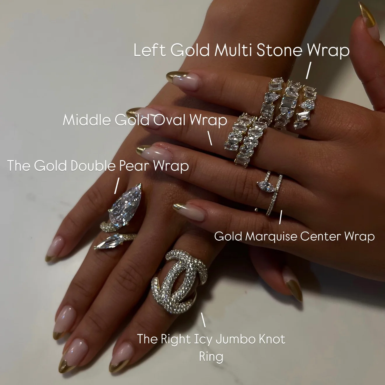 The Gold Double Pear Wrap - Image 2