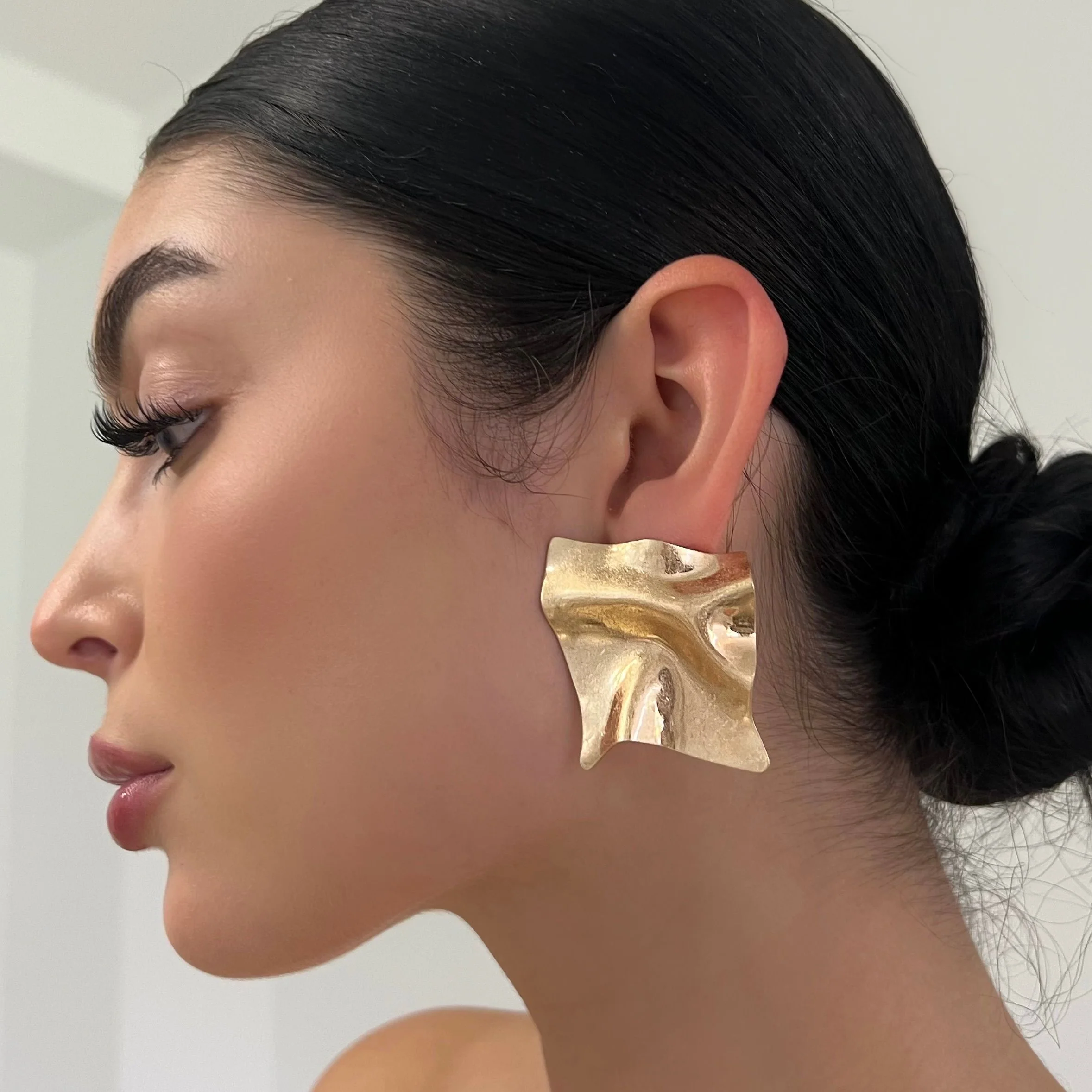The Gold Folded Paper Earrings