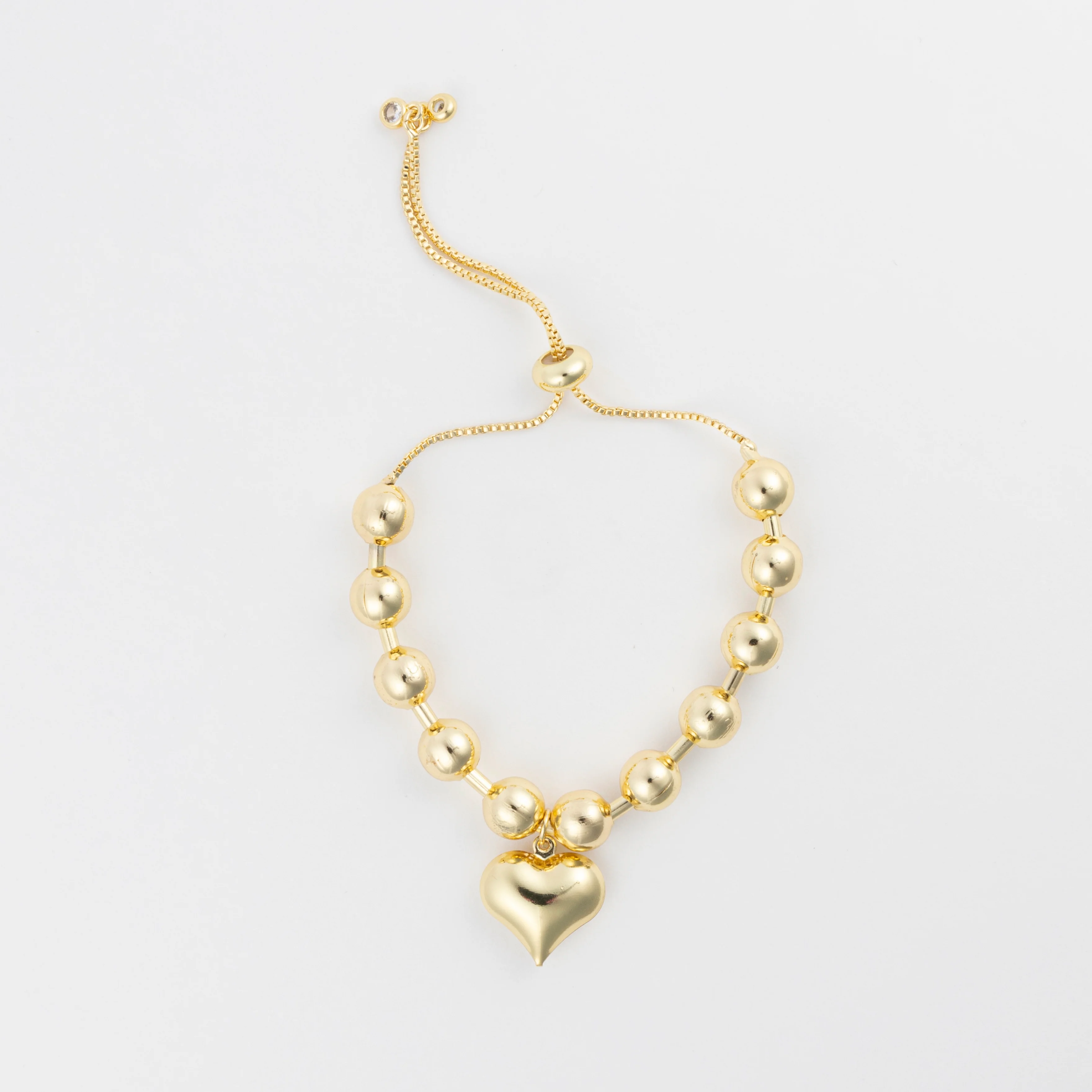 The Gold Heart Charm Bracelet