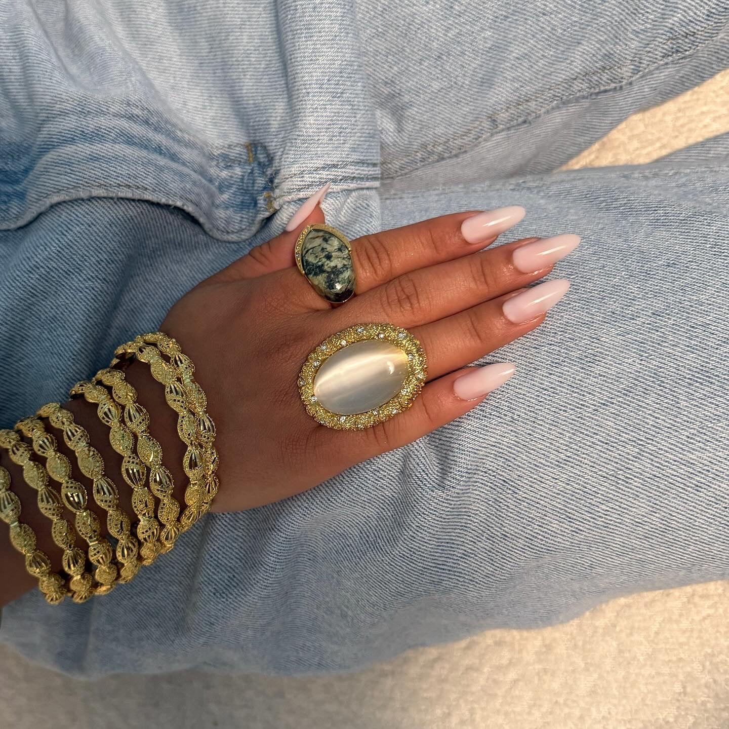 The Gold Matcha Stone Band