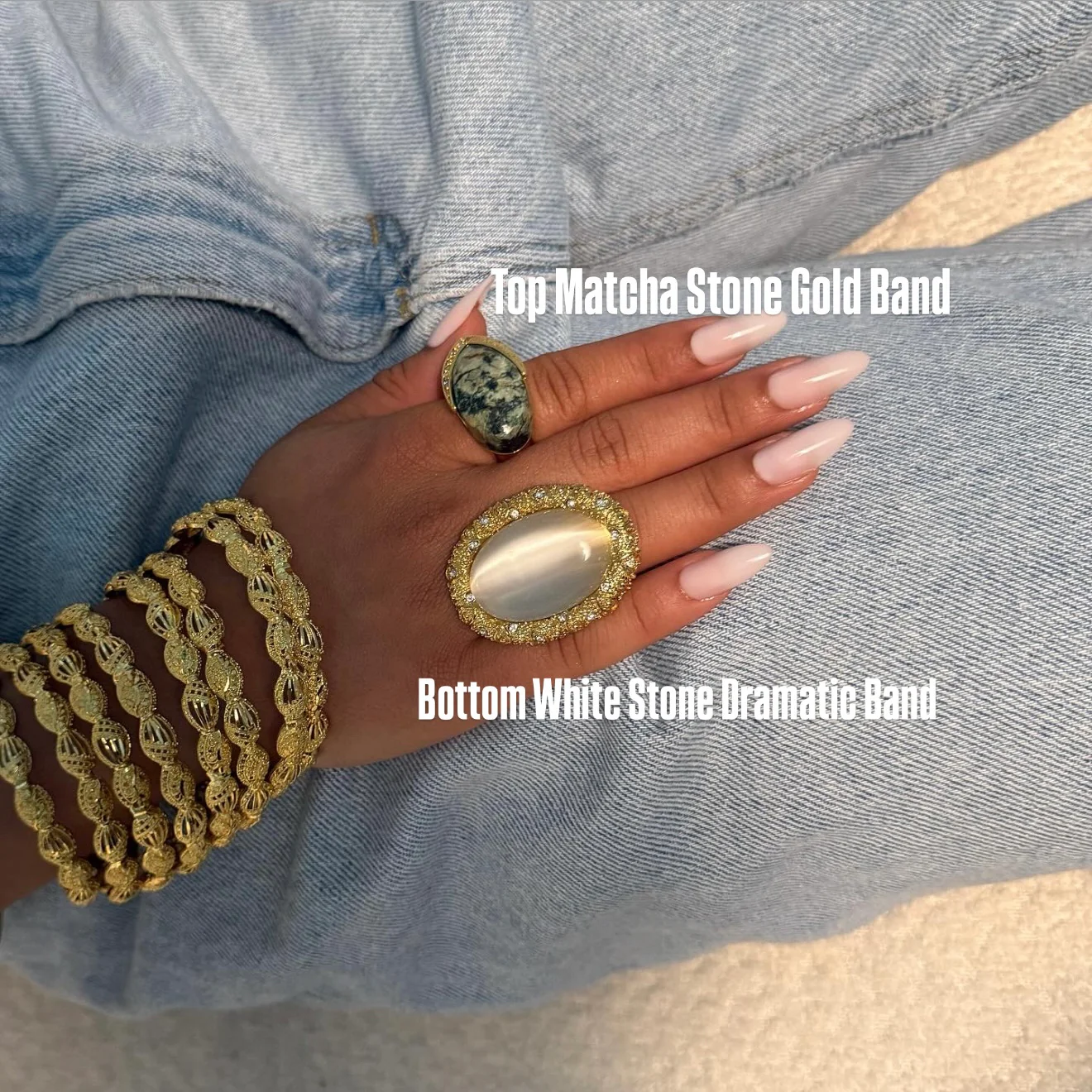 The Gold Matcha Stone Band - Image 2