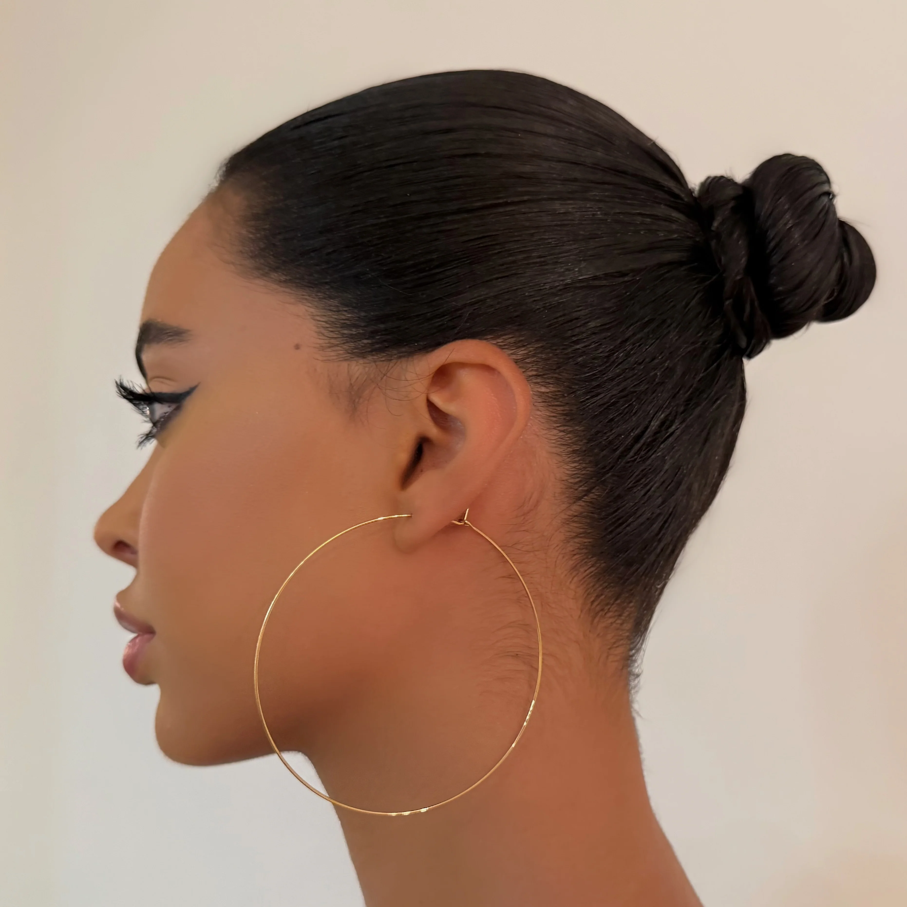 The Gold Skinny Extra Large Hoop