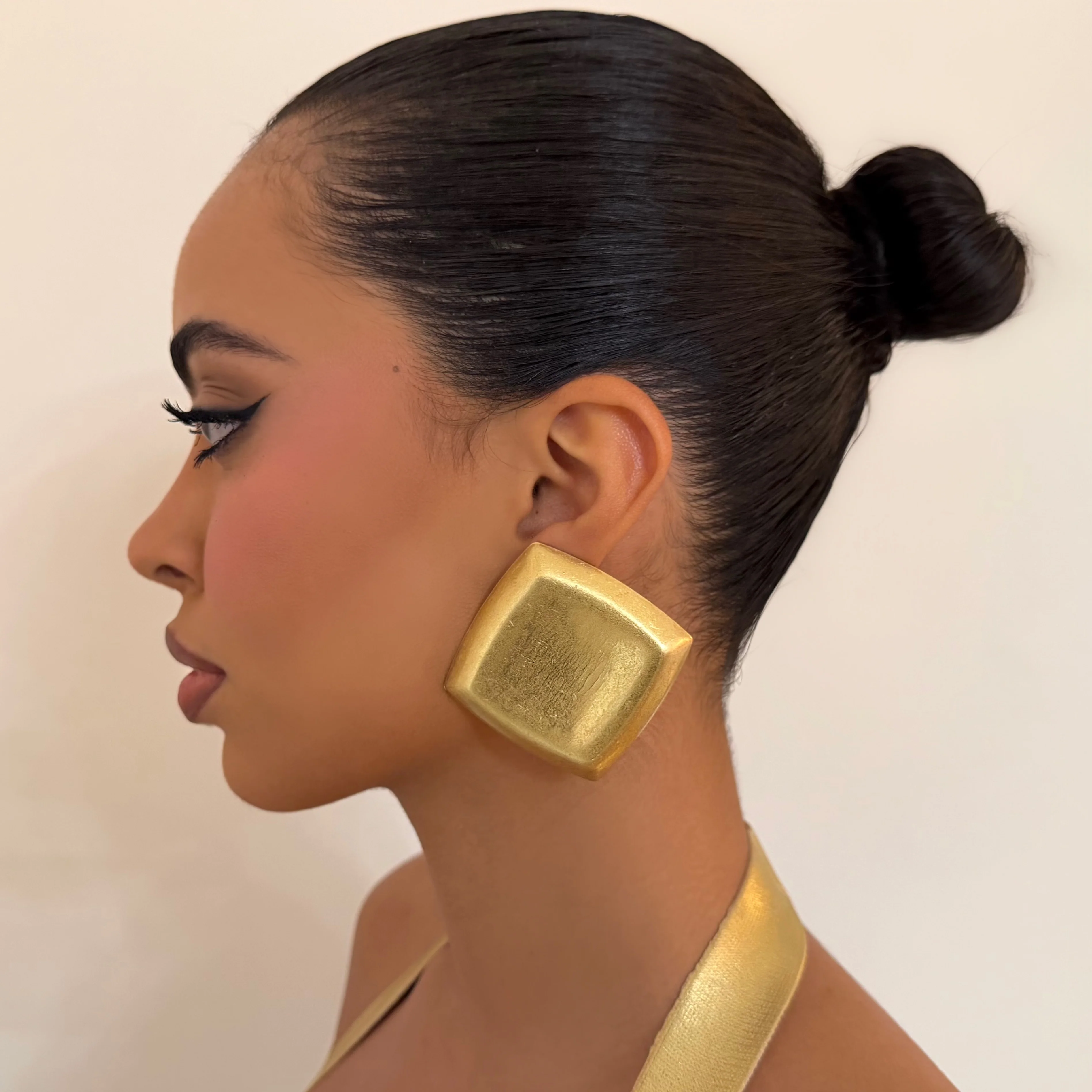 The Gold Square Stud
