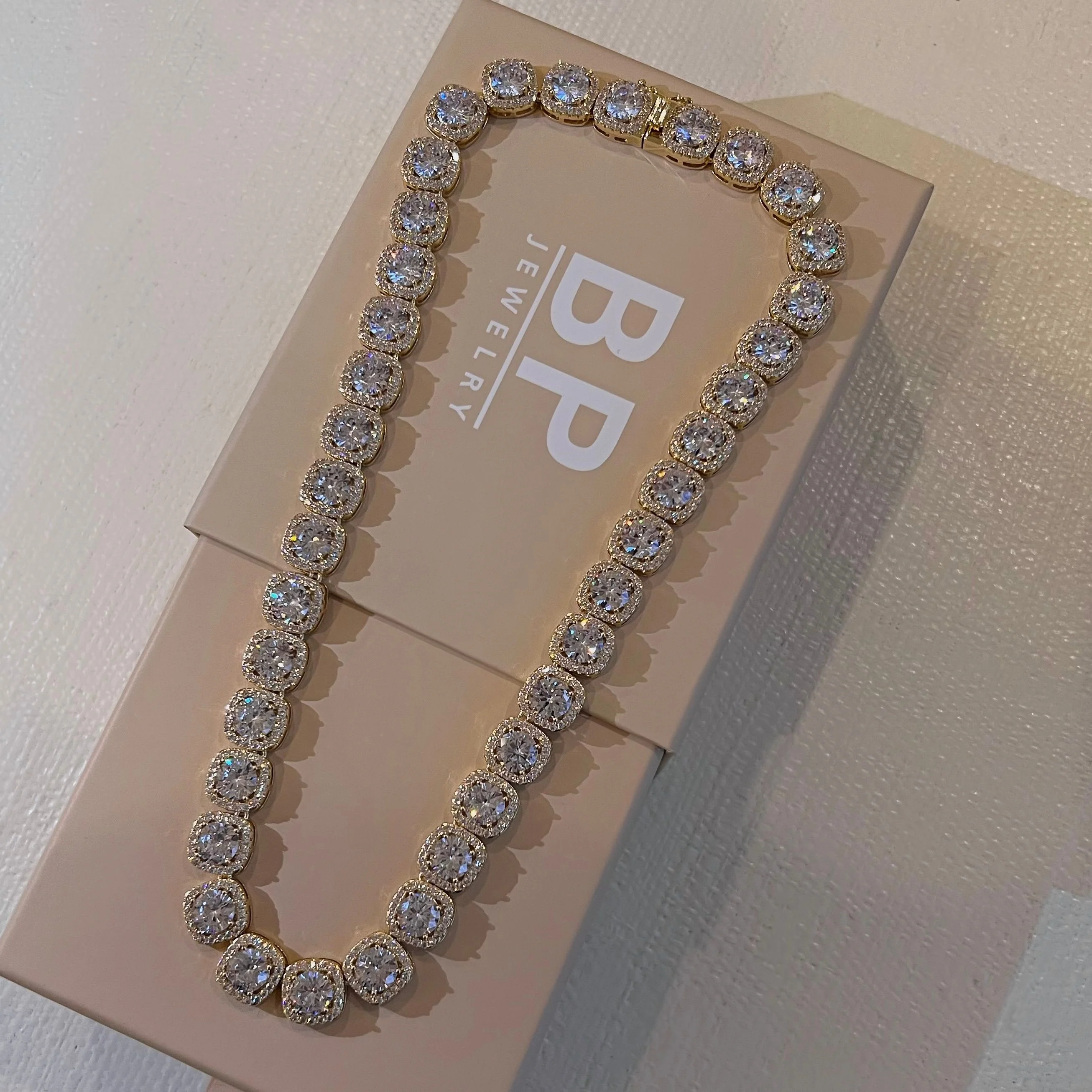 The Gold Square Tennis Chain