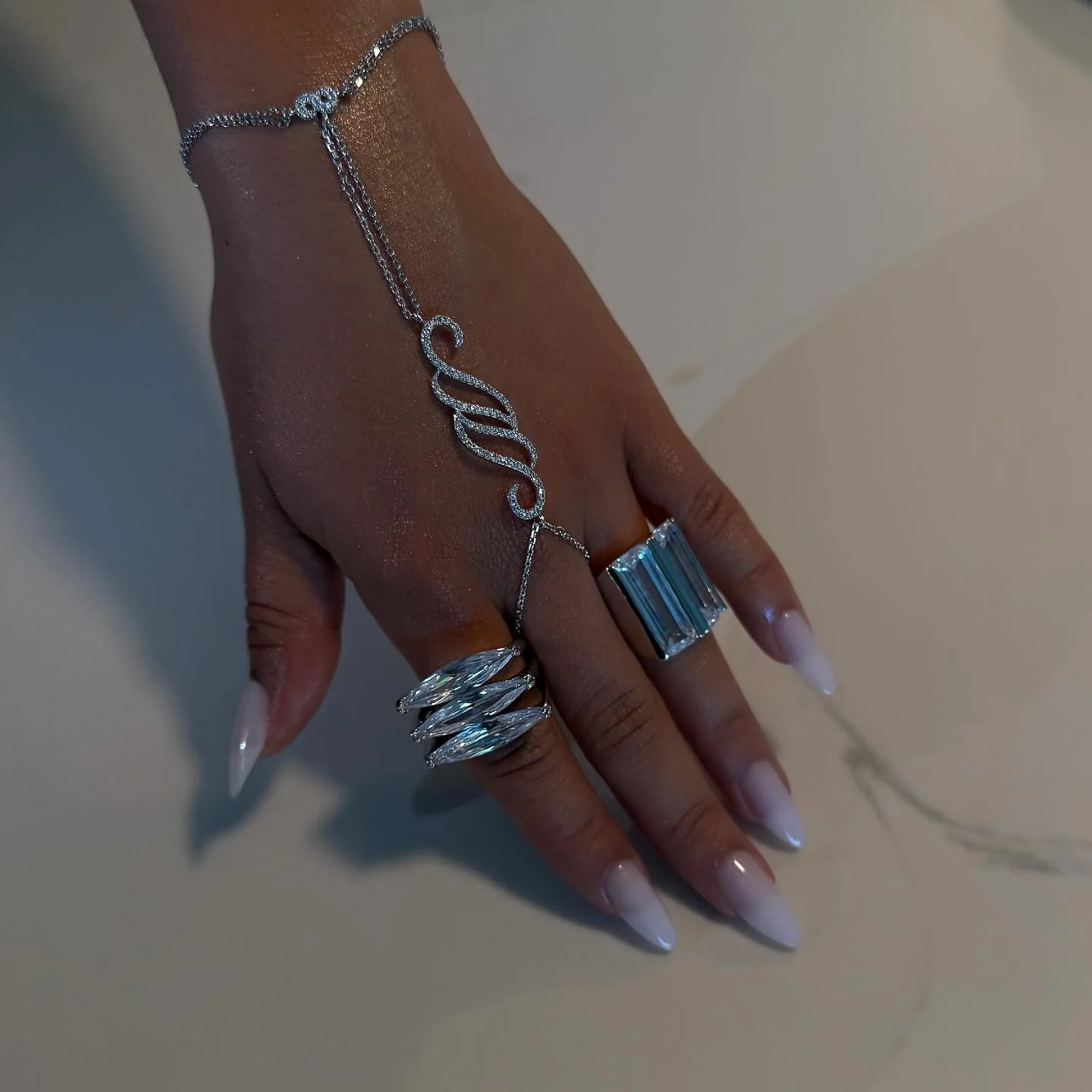 The Icy Swirl Hand Chain - Image 2