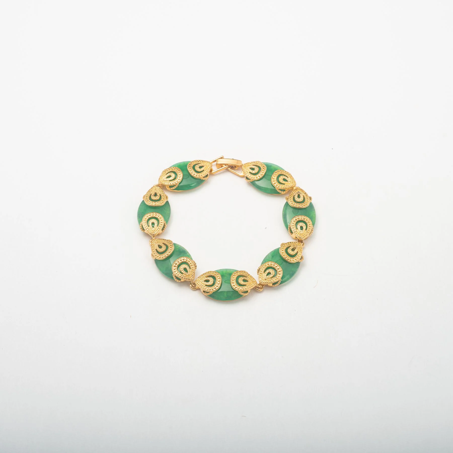 The Jade Gold Embroidered Bracelet