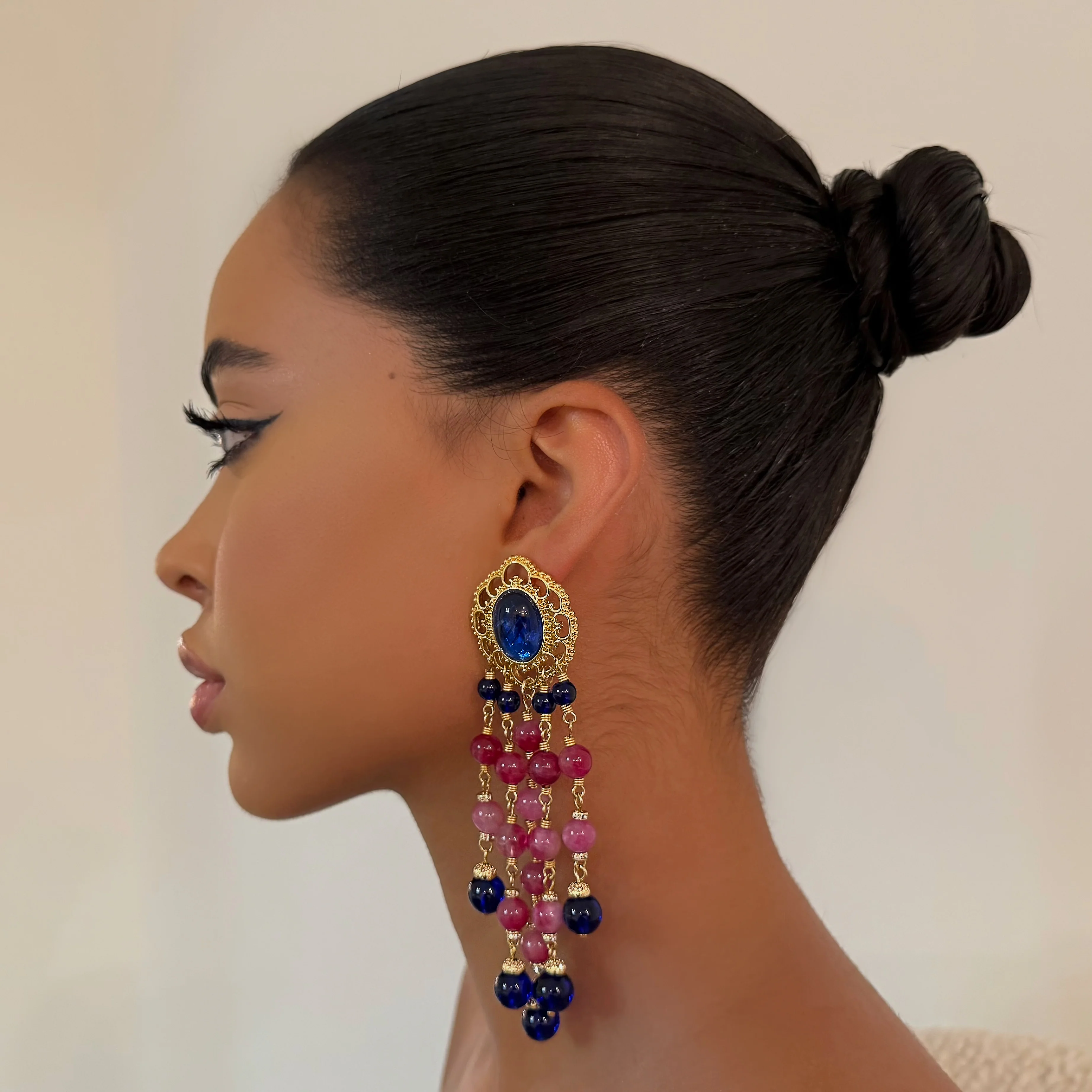 The Jasmine Beaded Drop Earrings