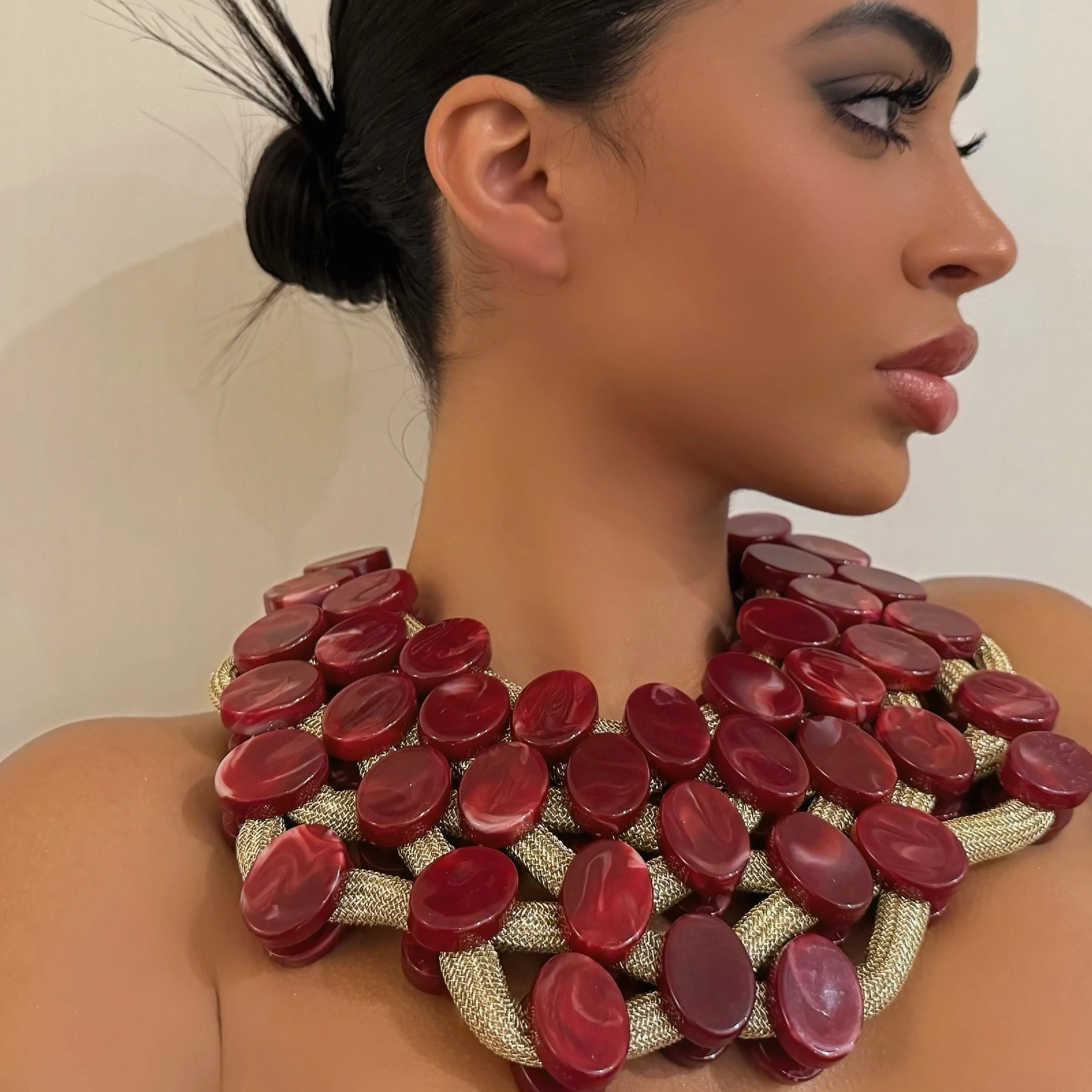 The Jumbo Maroon Necklace