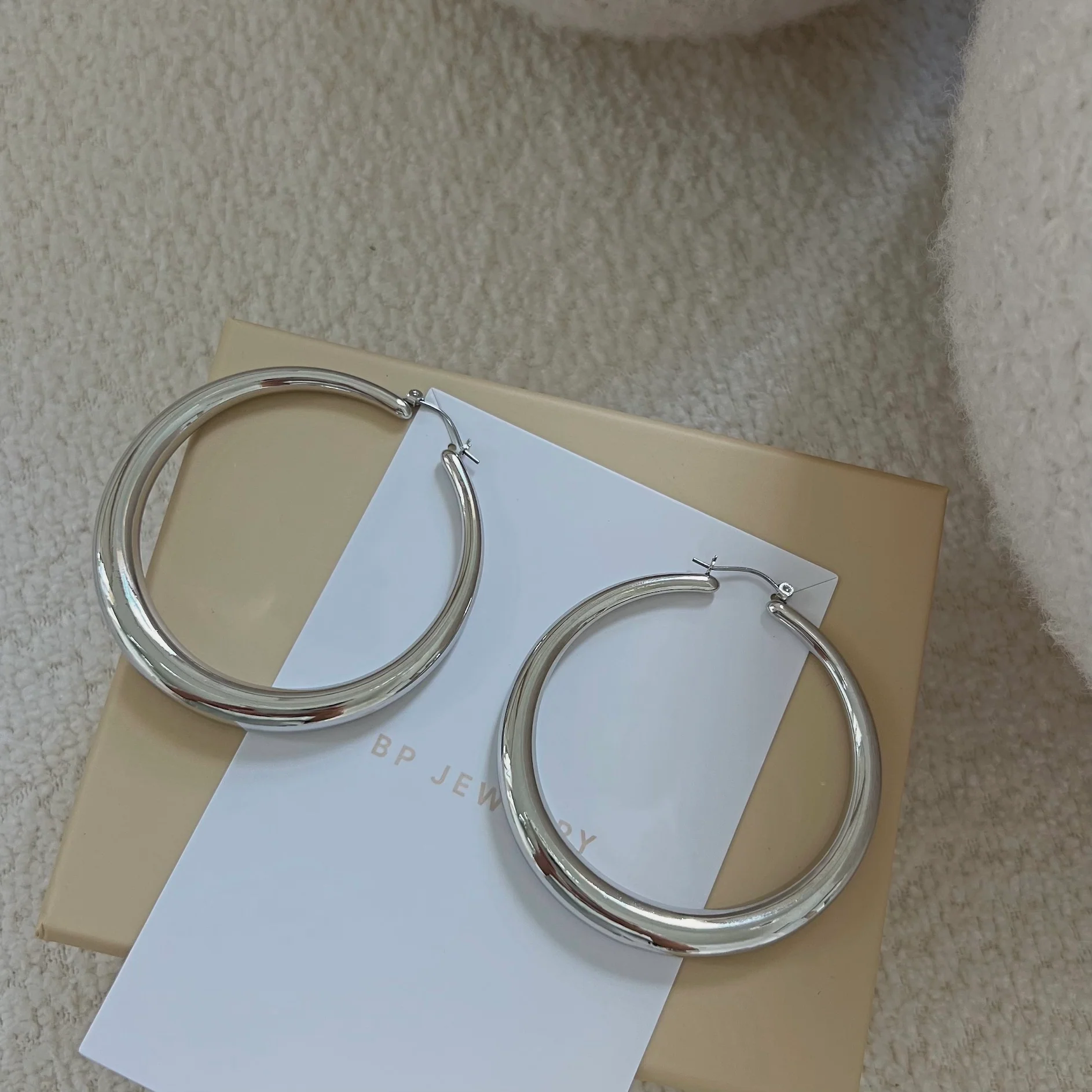 The Large New Chrome Hoops