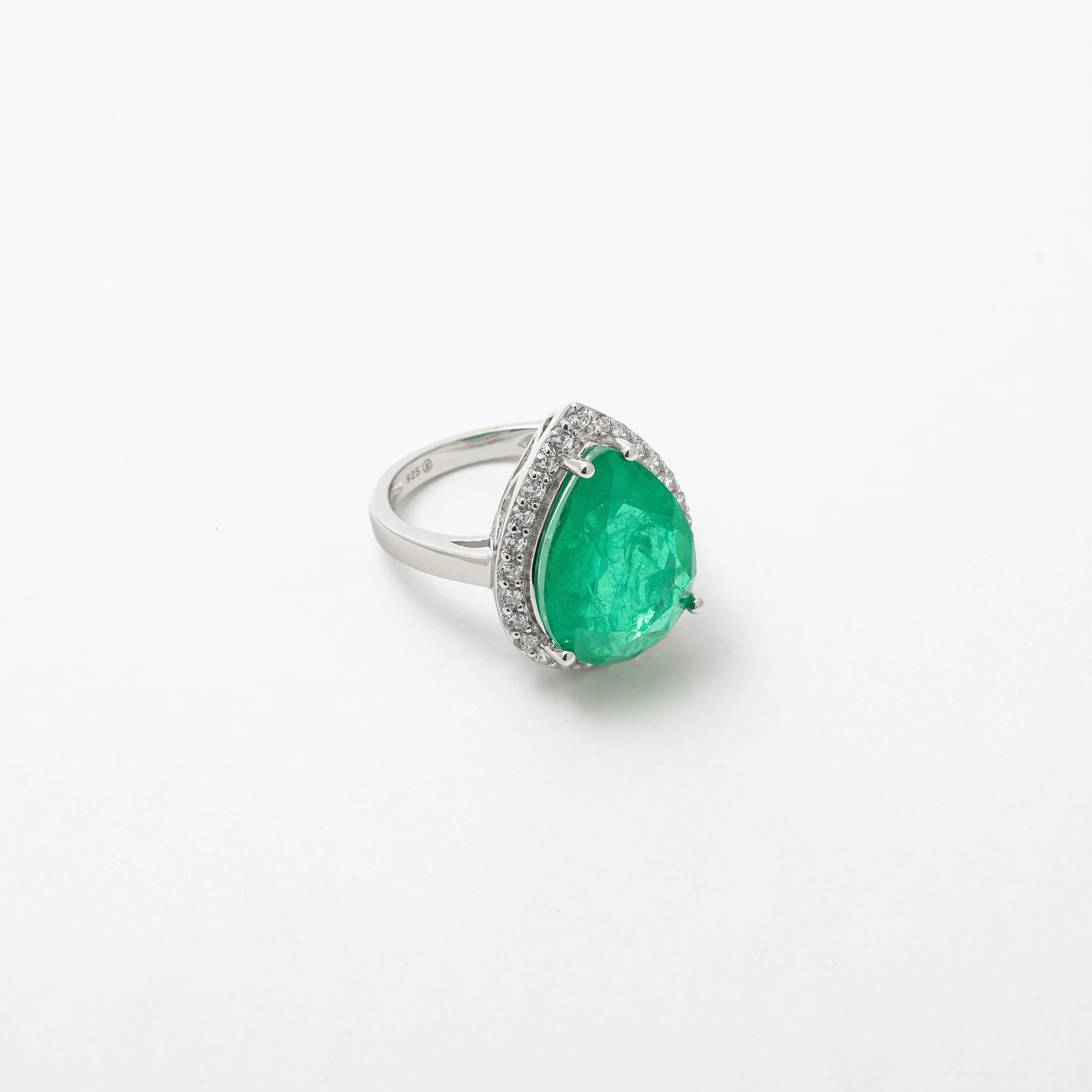 The Large Pear Emerald Ring