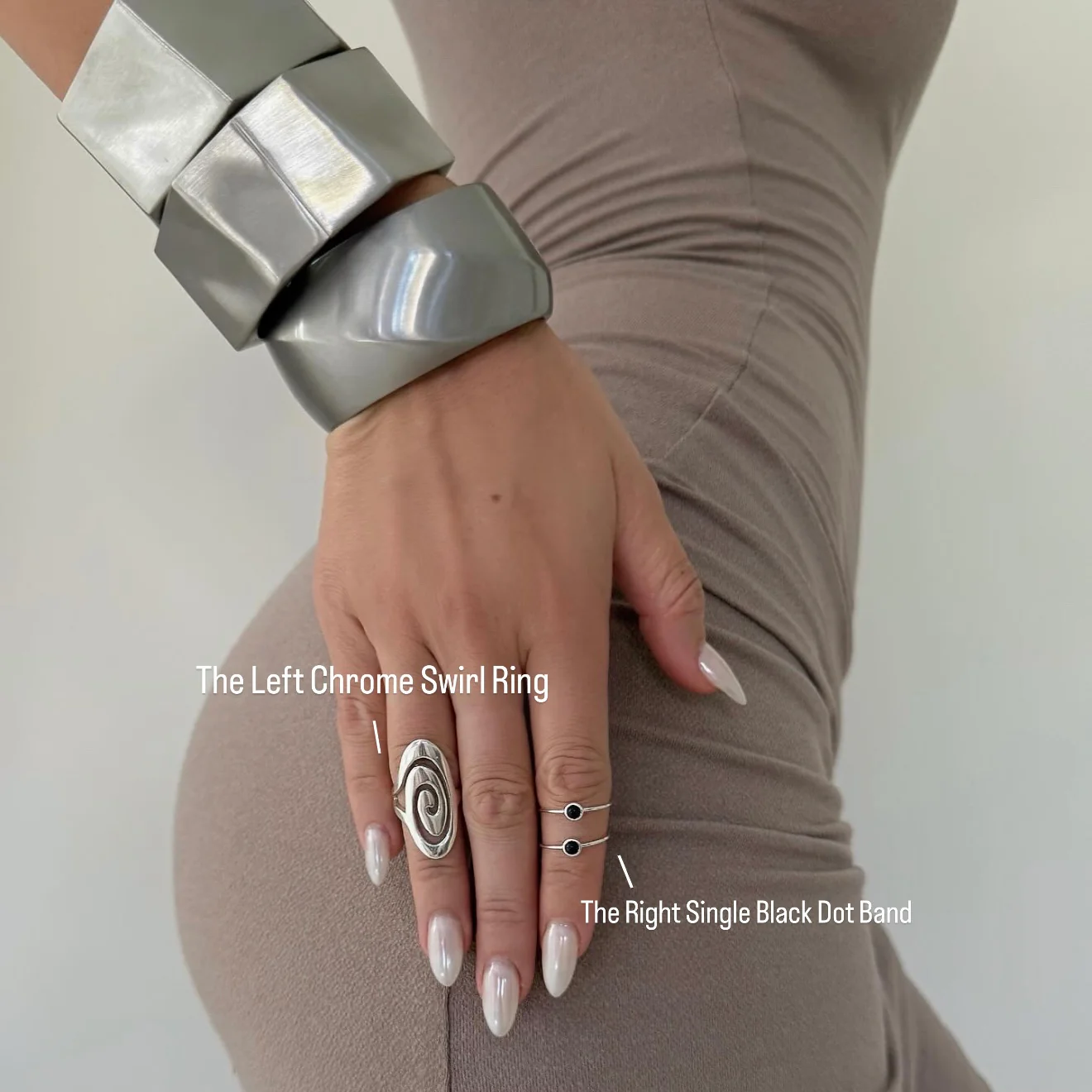 The Left Chrome Swirl Ring - Image 2