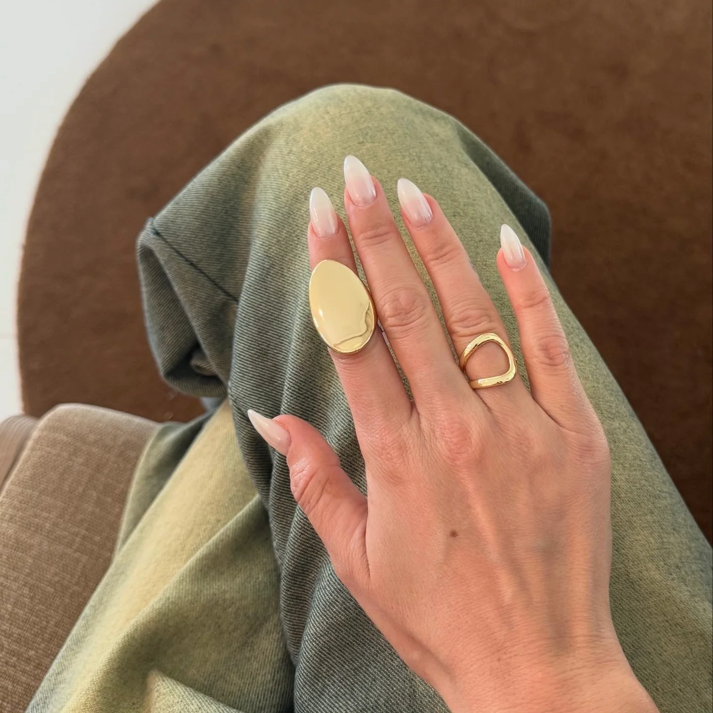 The Left Gold Bar Ring
