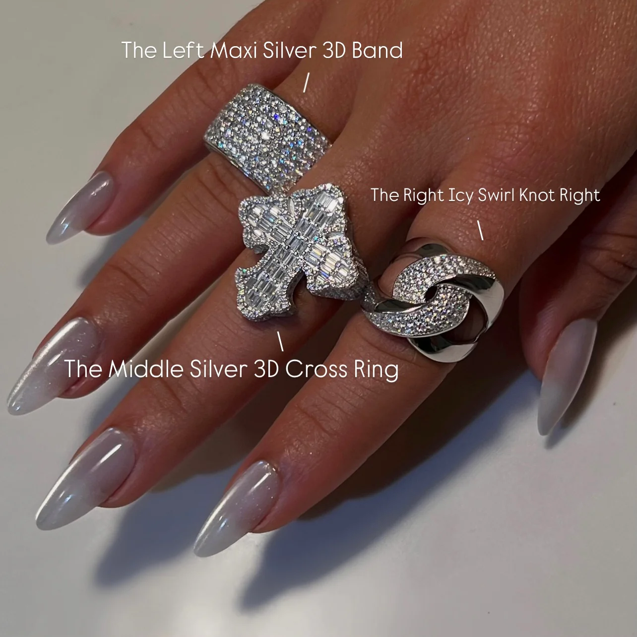 The Left Maxi Silver 3D Band - Image 2