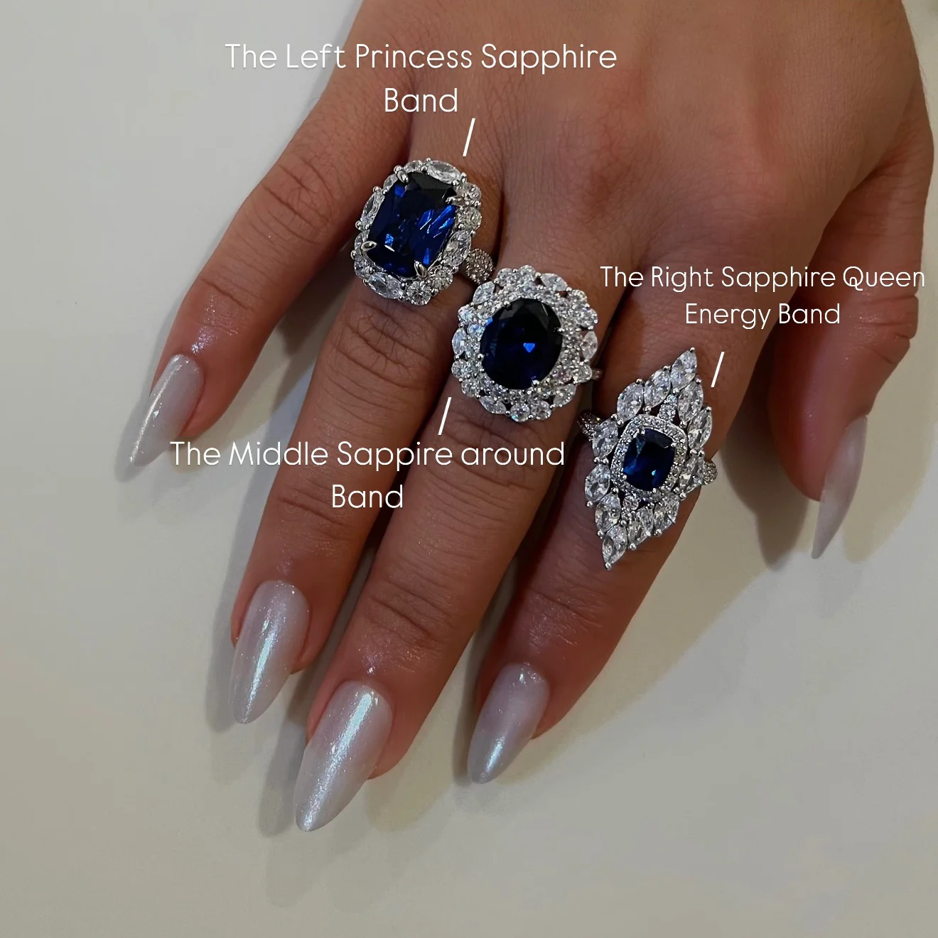 The Left Princess Sapphire Band - Image 2