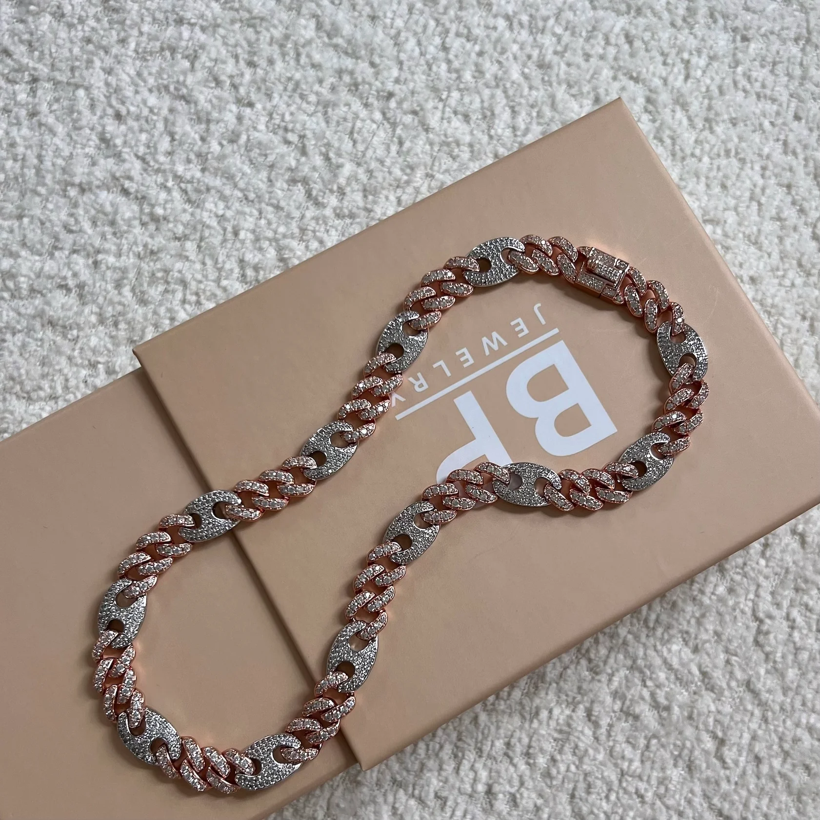 The Links Rose Gold Cuban Twist