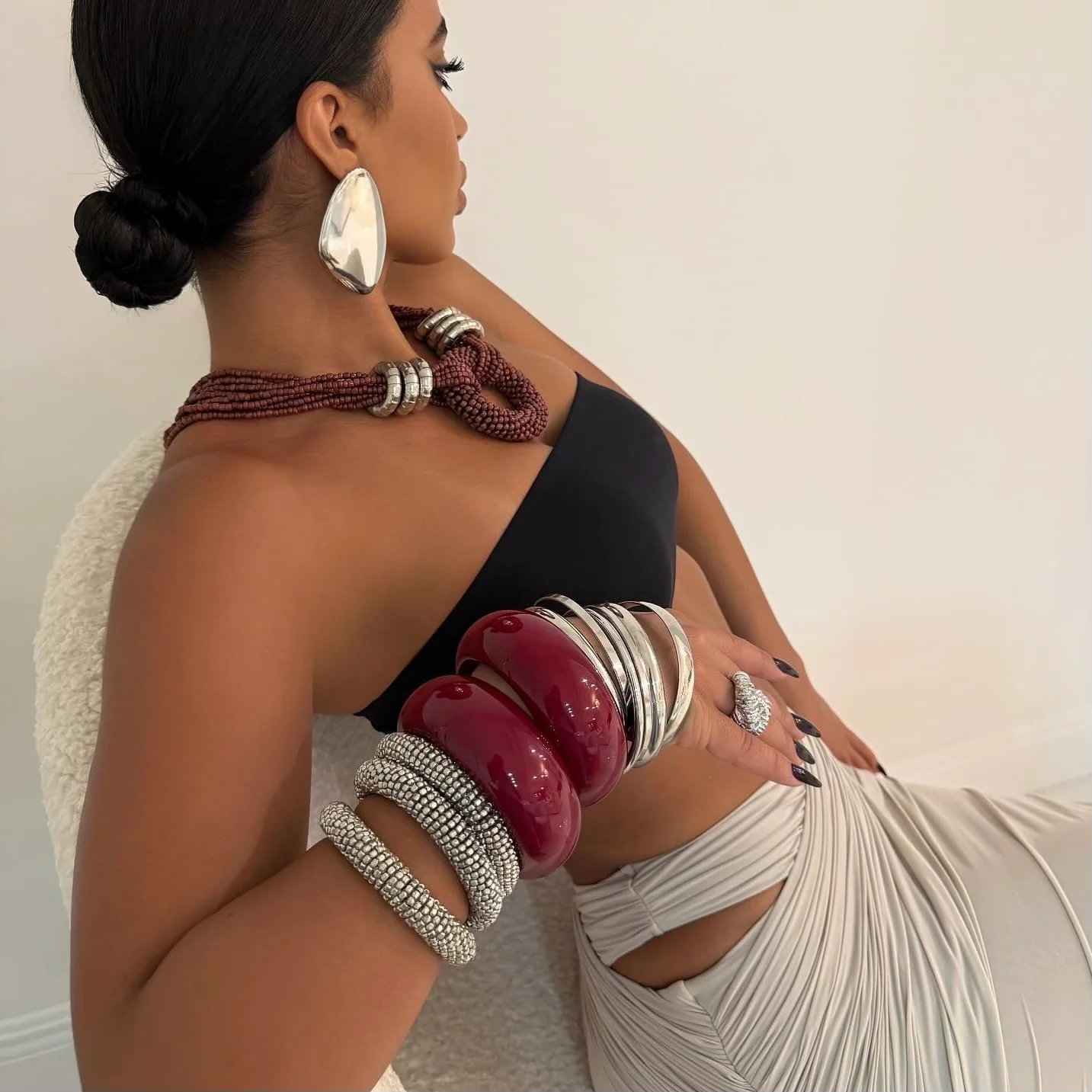The Maroon Chrome Bangles