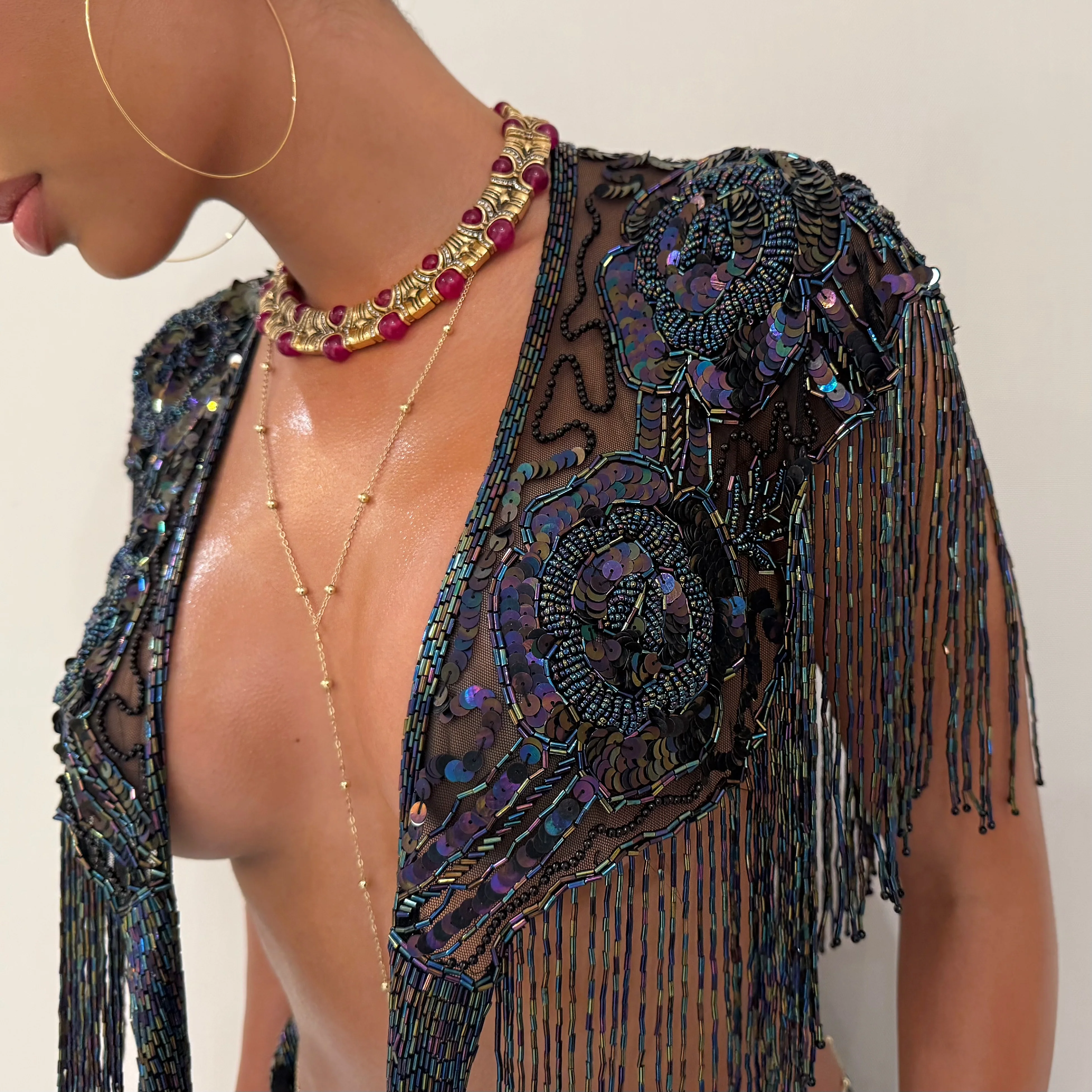 The Maroon Dot Necklace