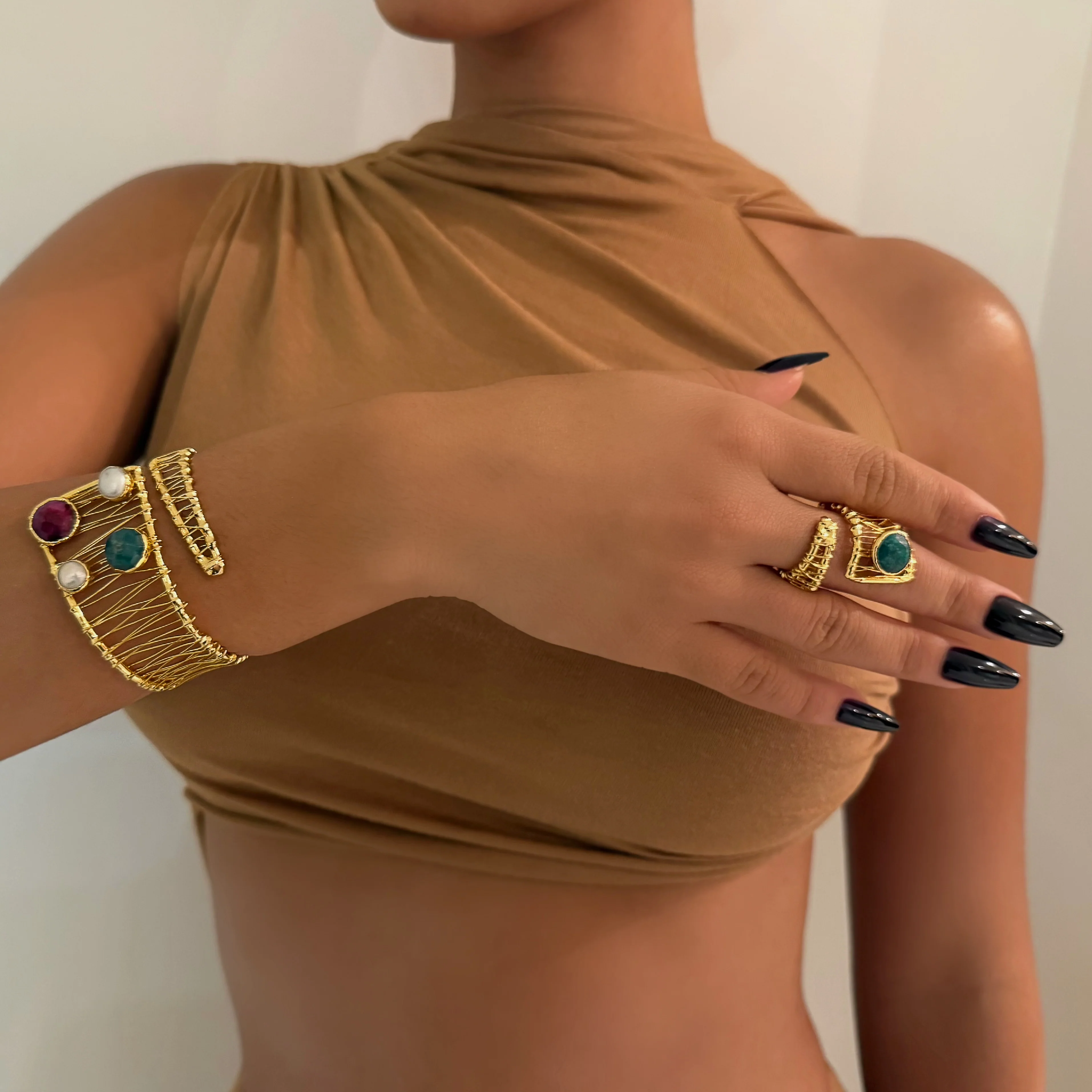 The Maroon Gold Swirl Set