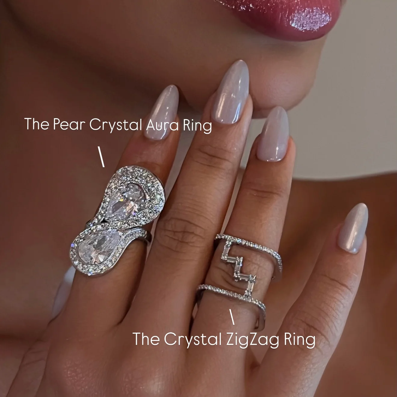 The Pear Crystal Aura Ring - Image 2
