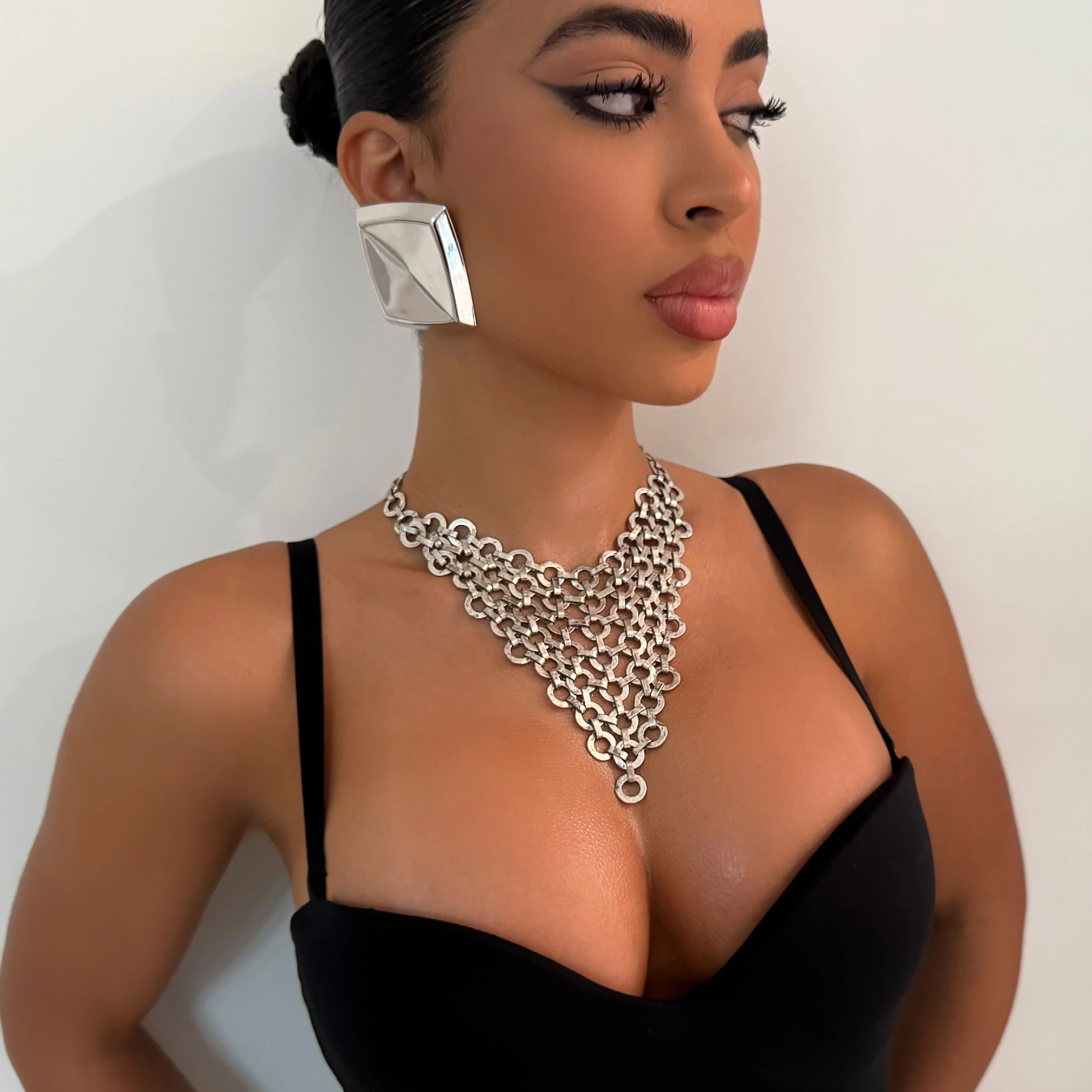 The Rope Silver Drop Necklace