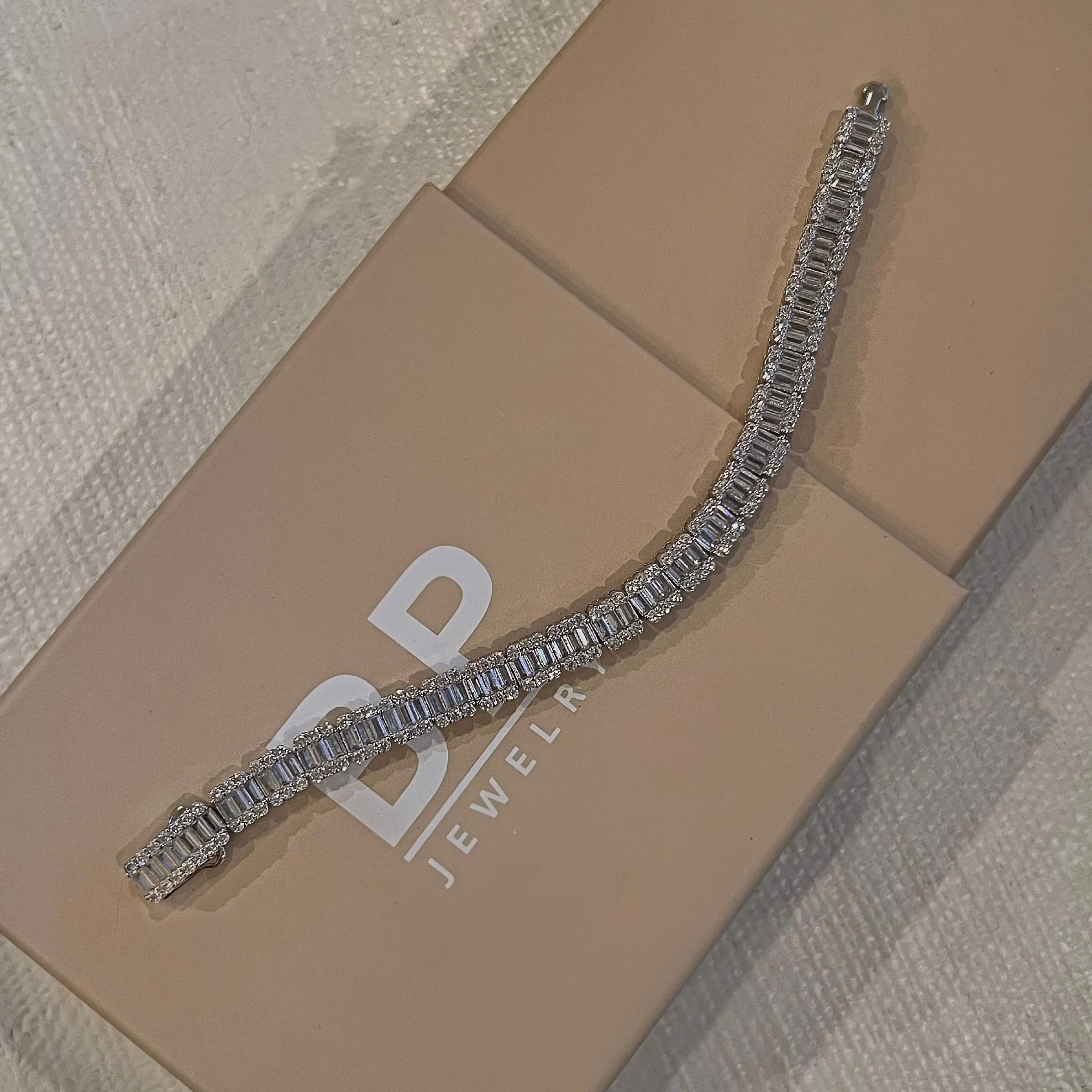 The Silver Baguette Icy Bracelet