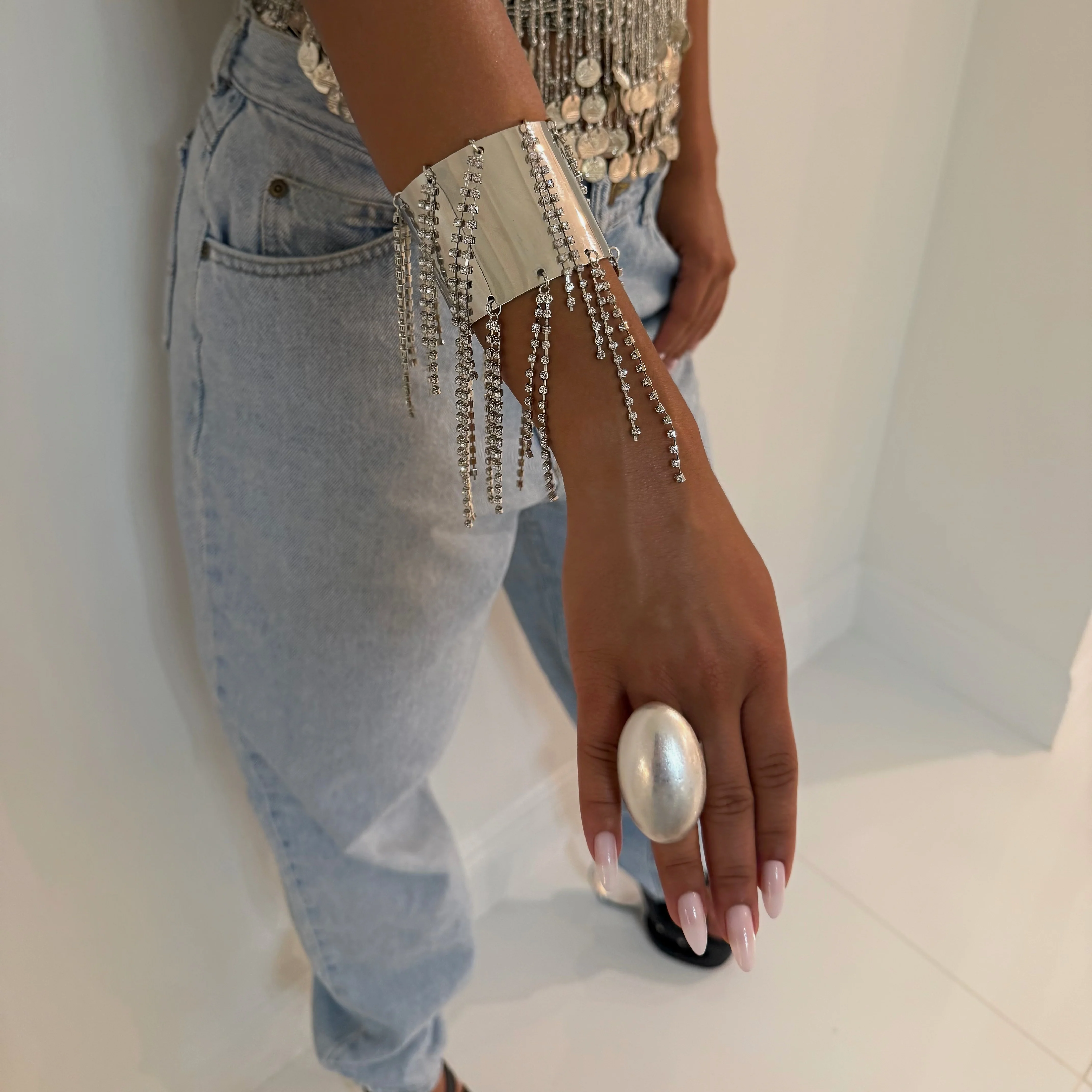 The Silver Icy Dripping Cuff
