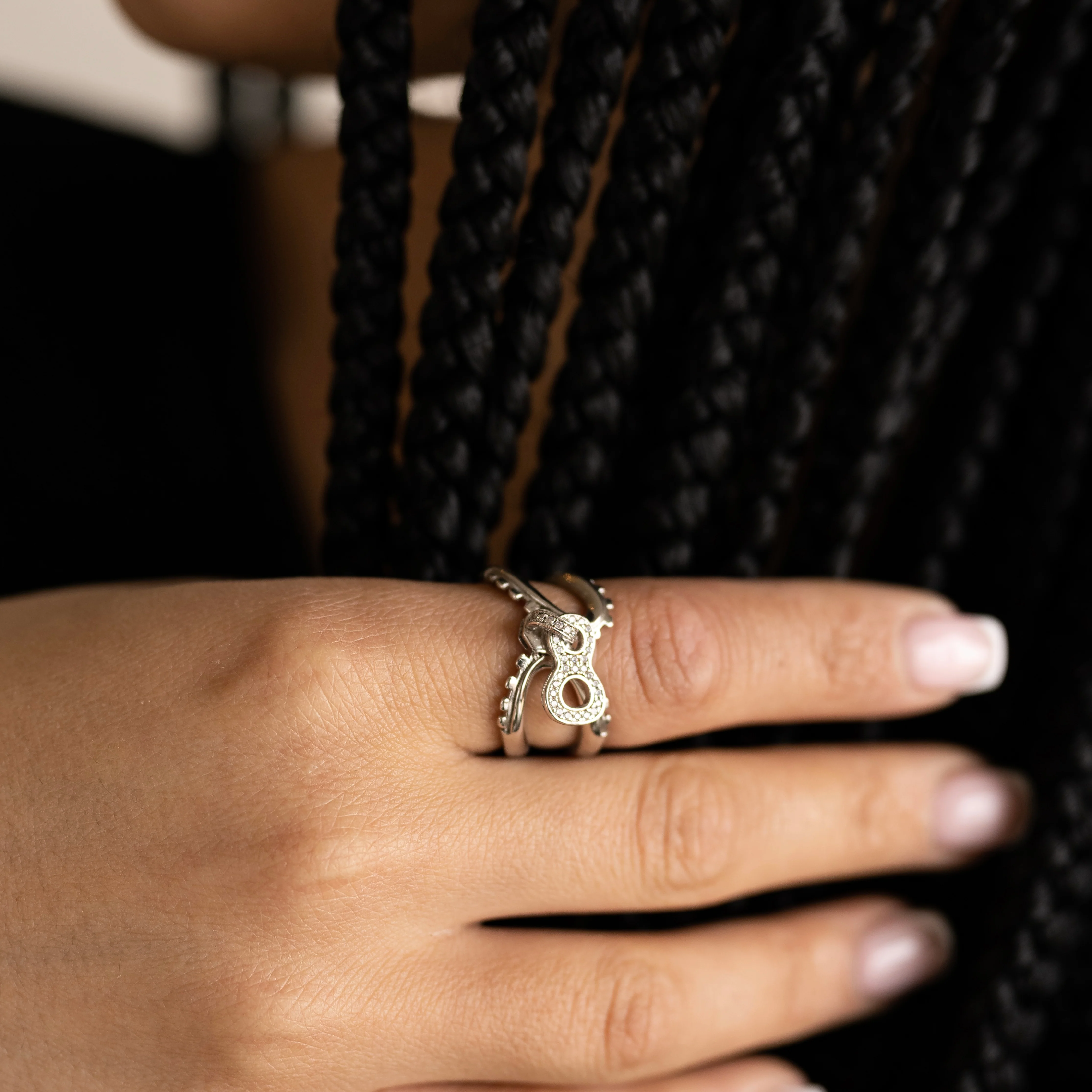 The Silver Zipper Ring