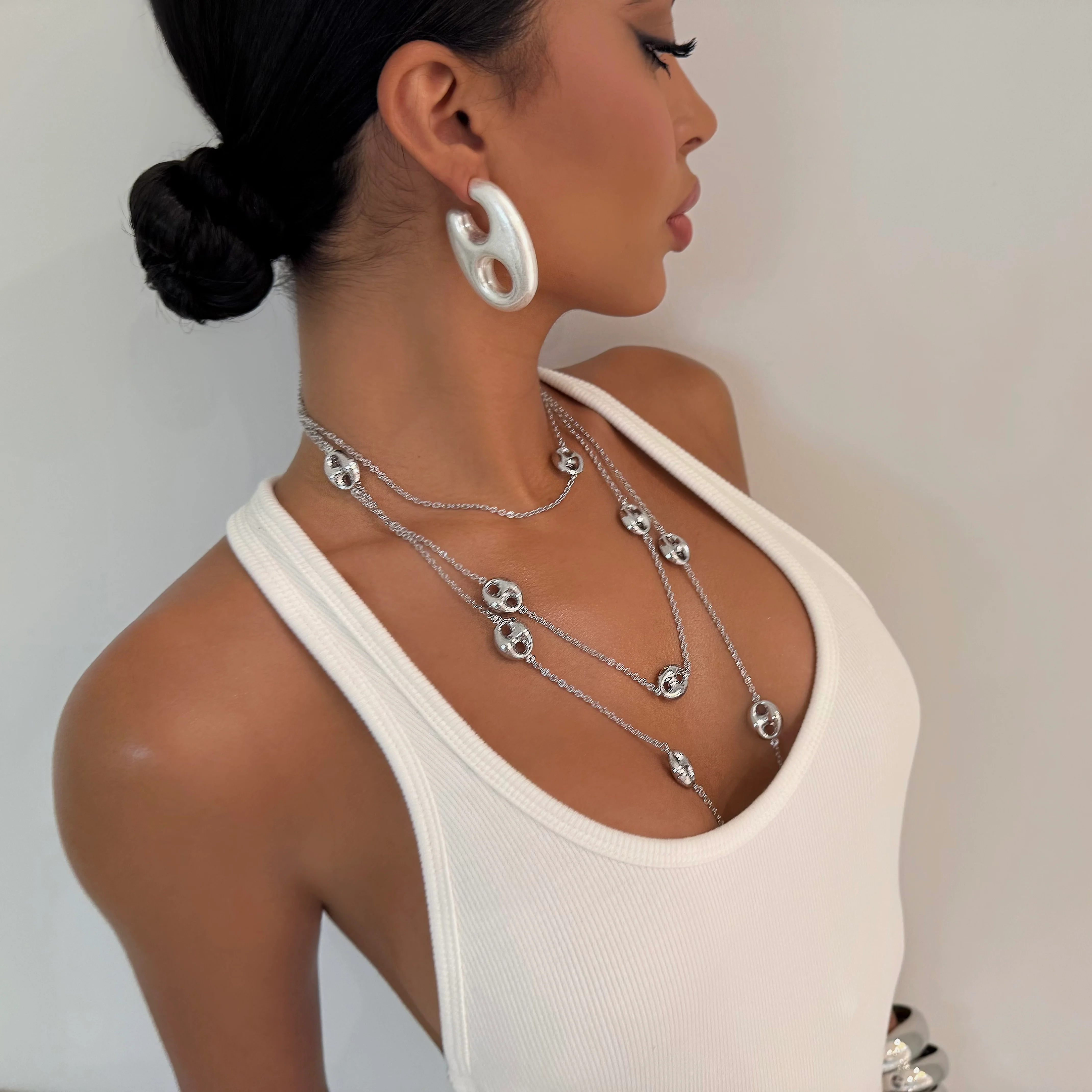 The Solid Silver Links Necklace - Image 2