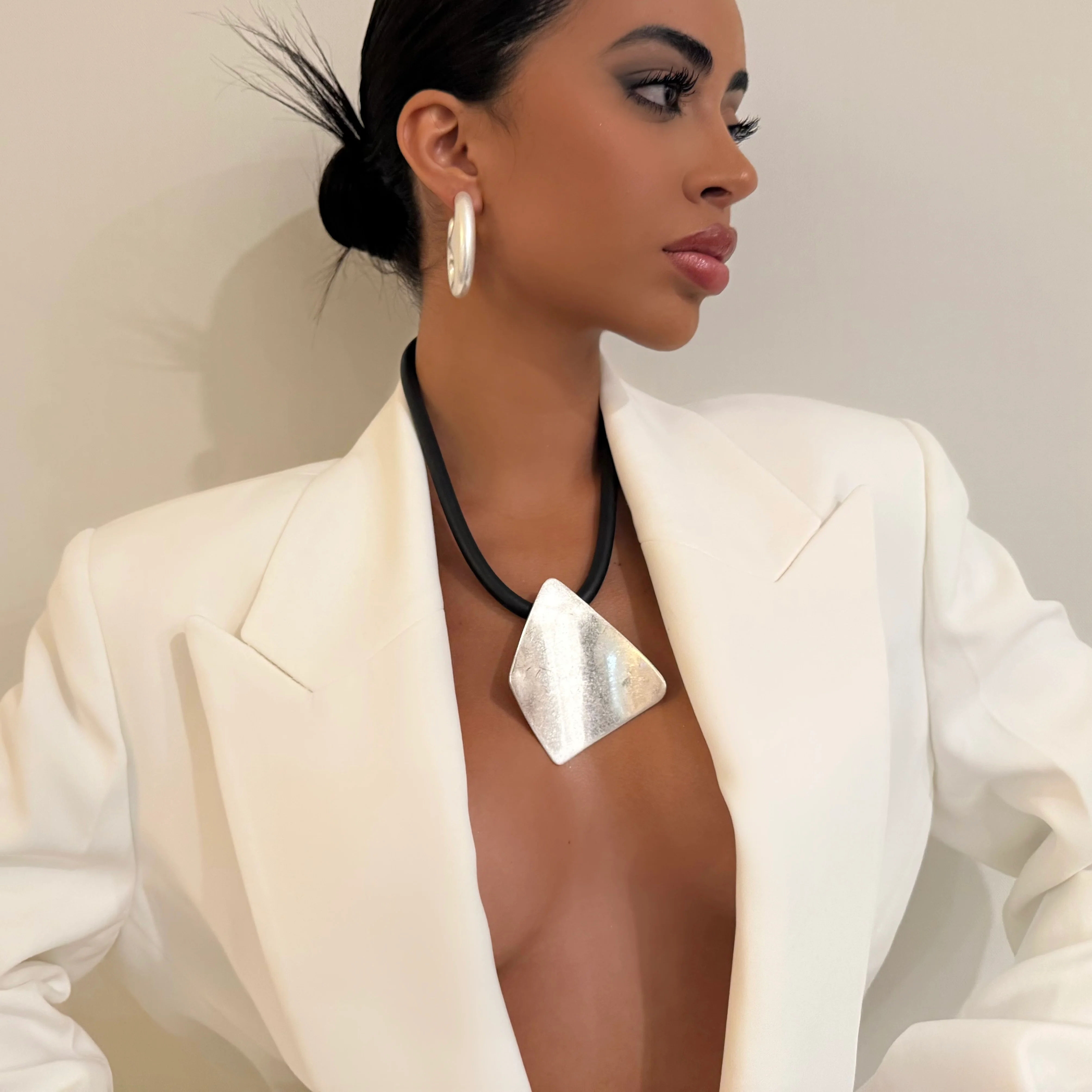 The Square Chrome Necklace - Image 2
