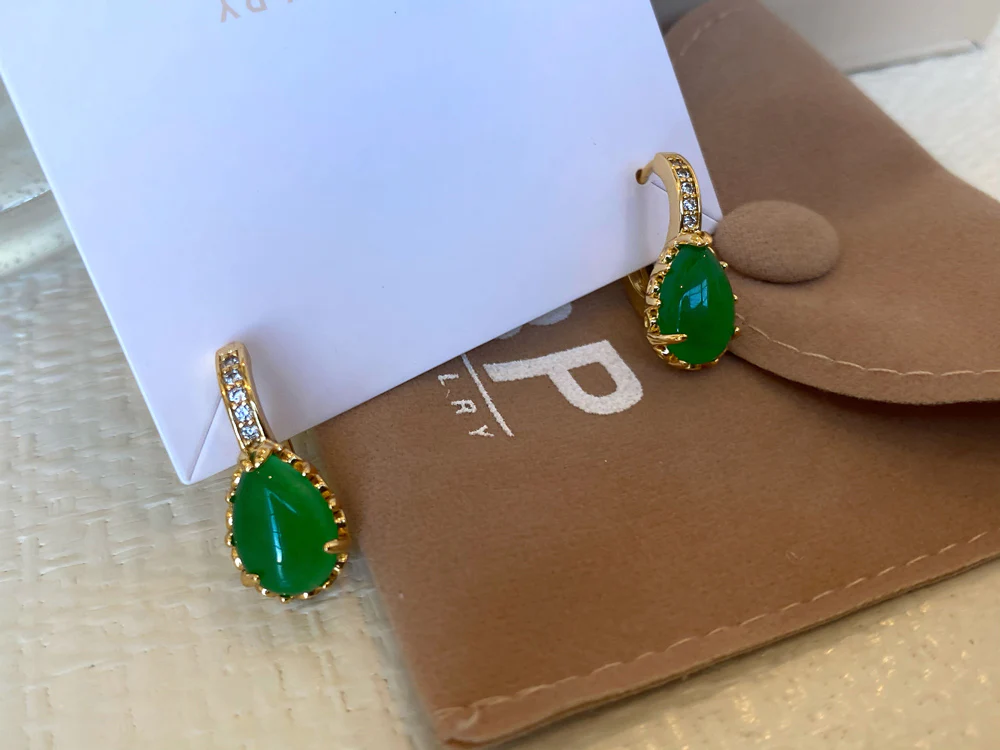 The Staple Jade Hoops