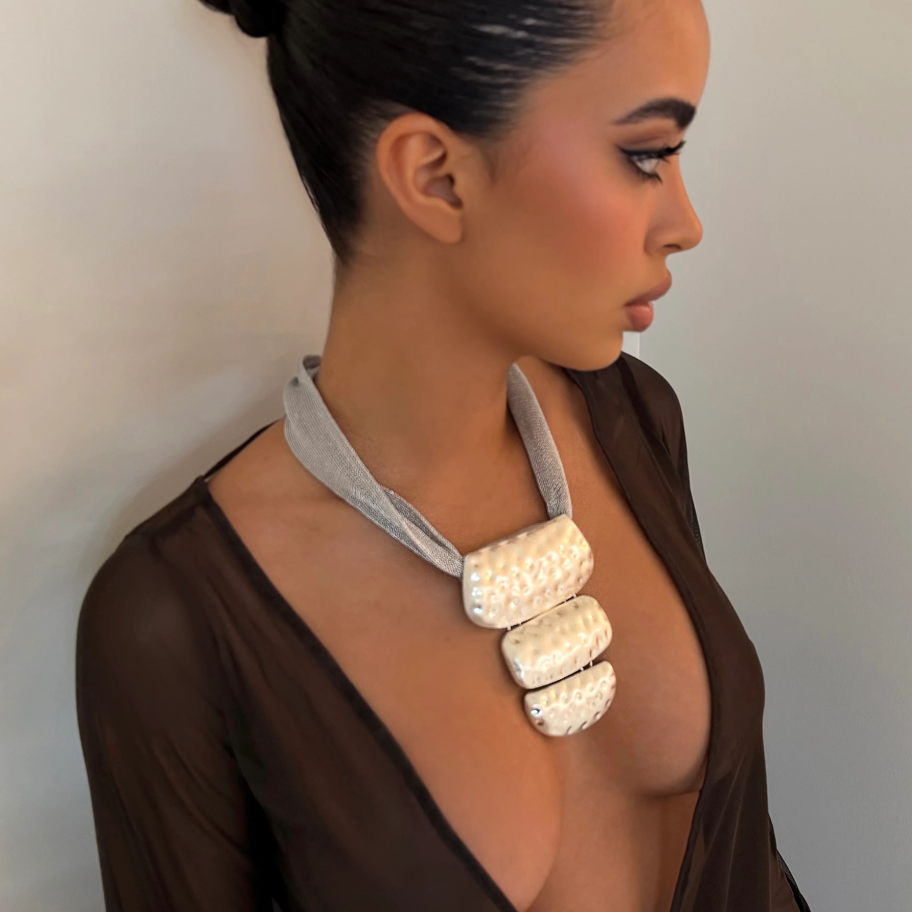 The Triple Silver Rope Necklace