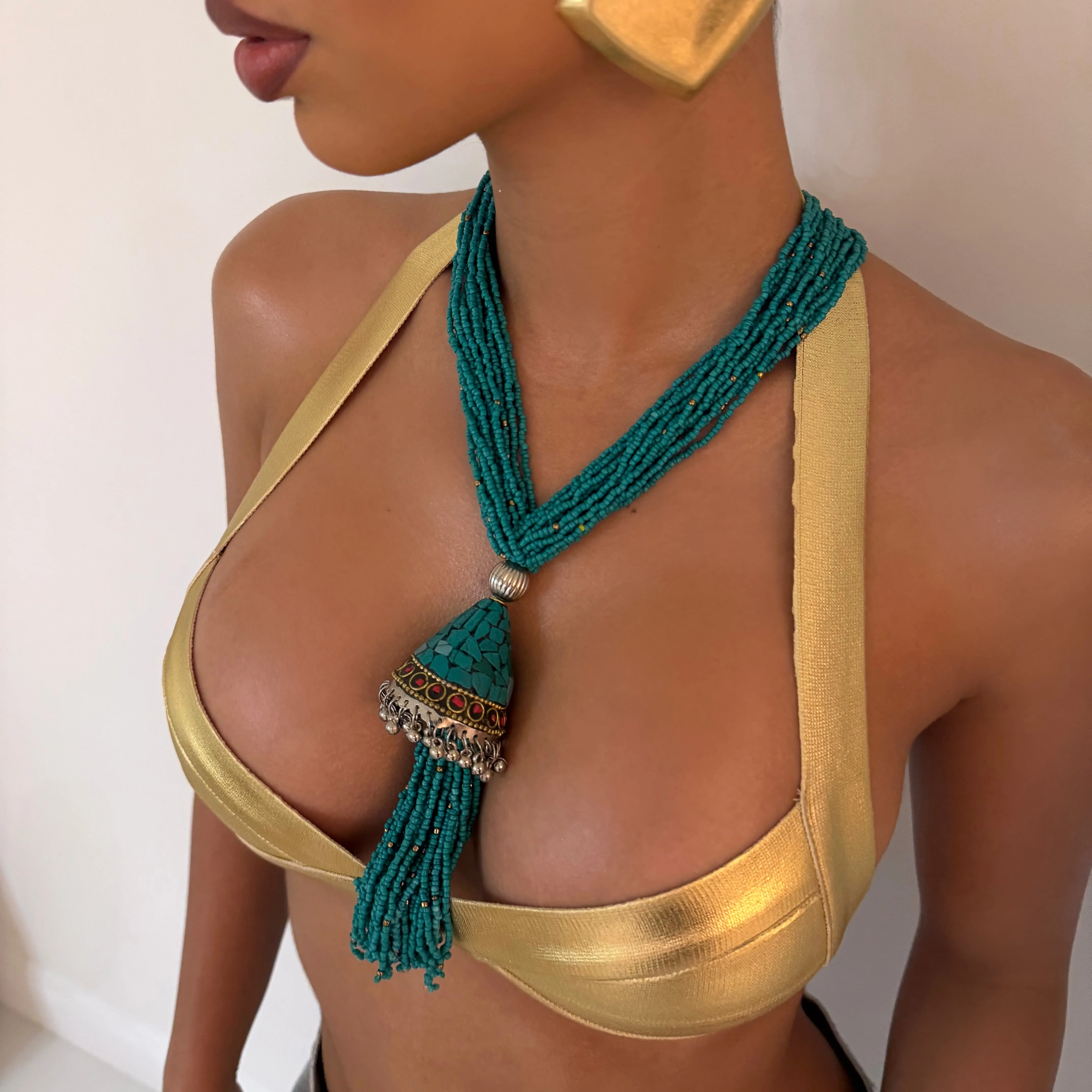 The Turquoise Bell Drop Necklace