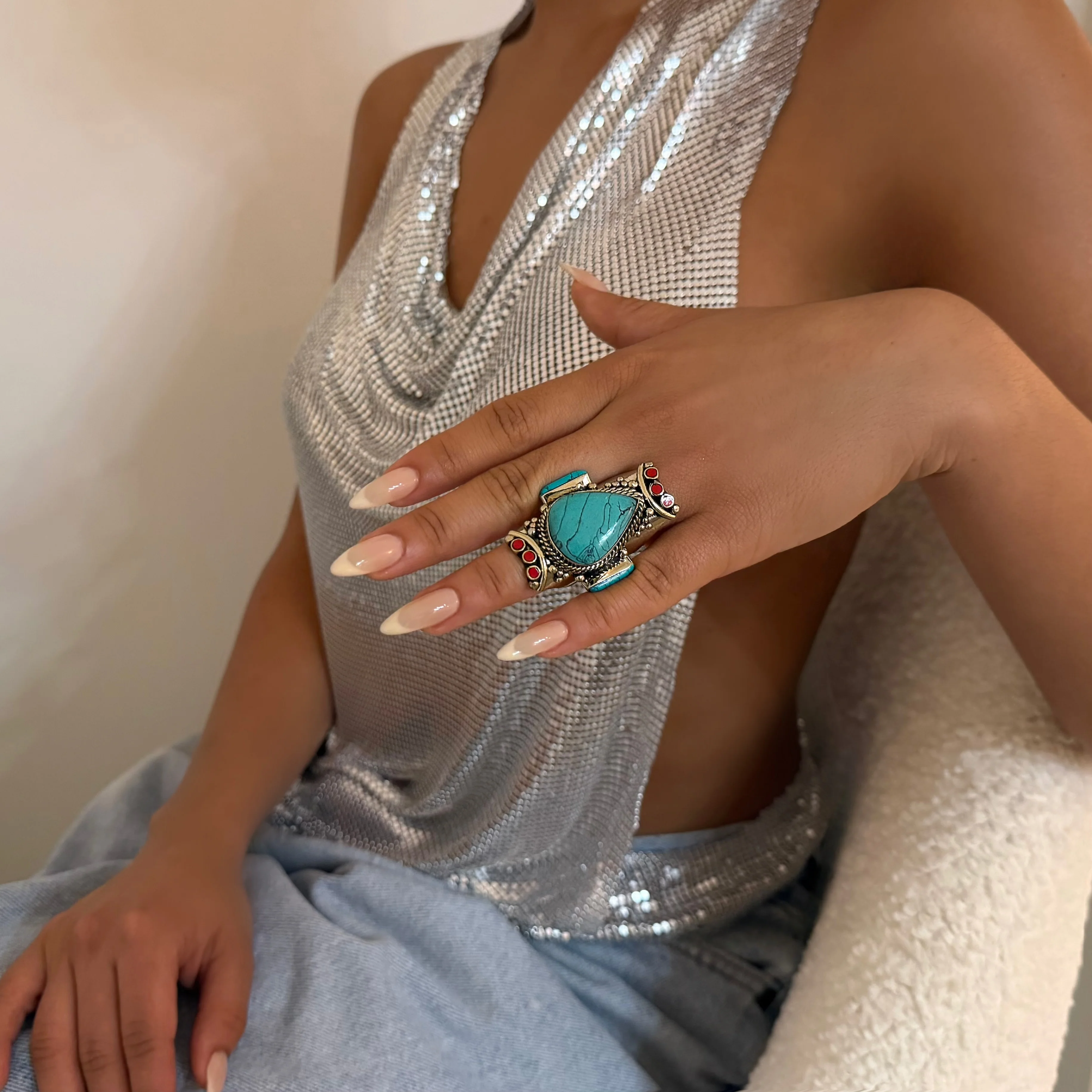 The Turquoise Embroidered Band