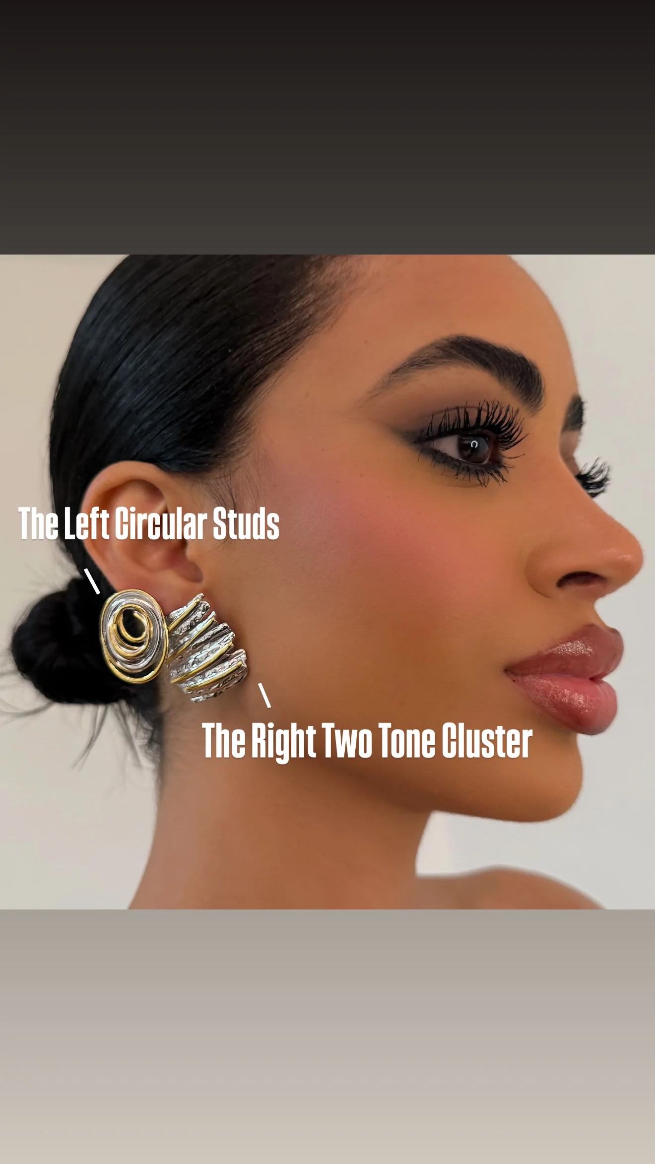 The Two Tone Abstract Earrings - Image 2