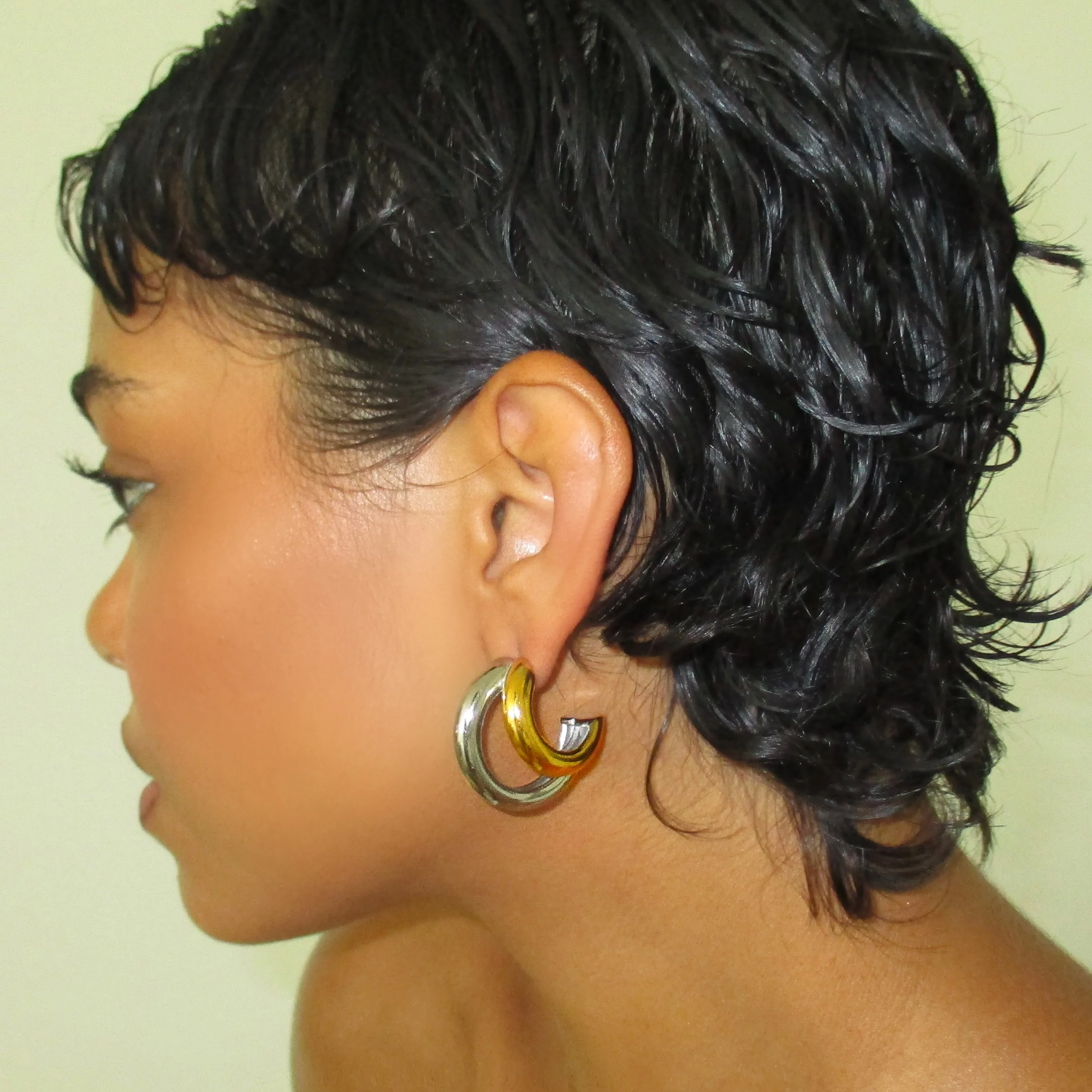 The Two Tone Double Hoops - Image 2