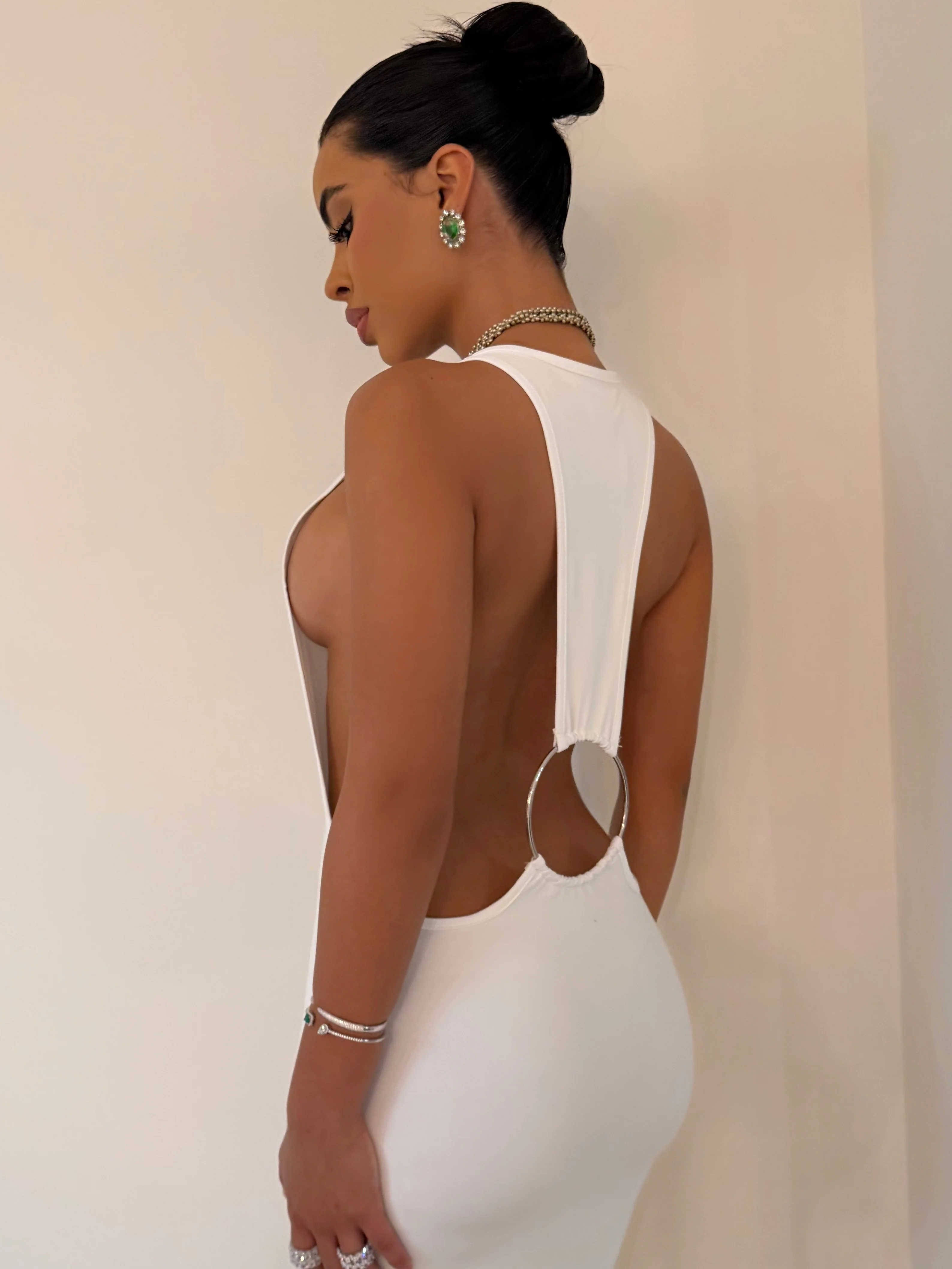 The White Mini Ring Dress - Image 2