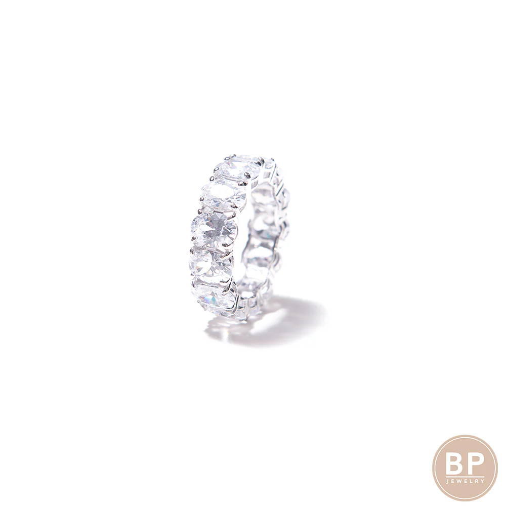 Thicker Oval Cut Eternity Band