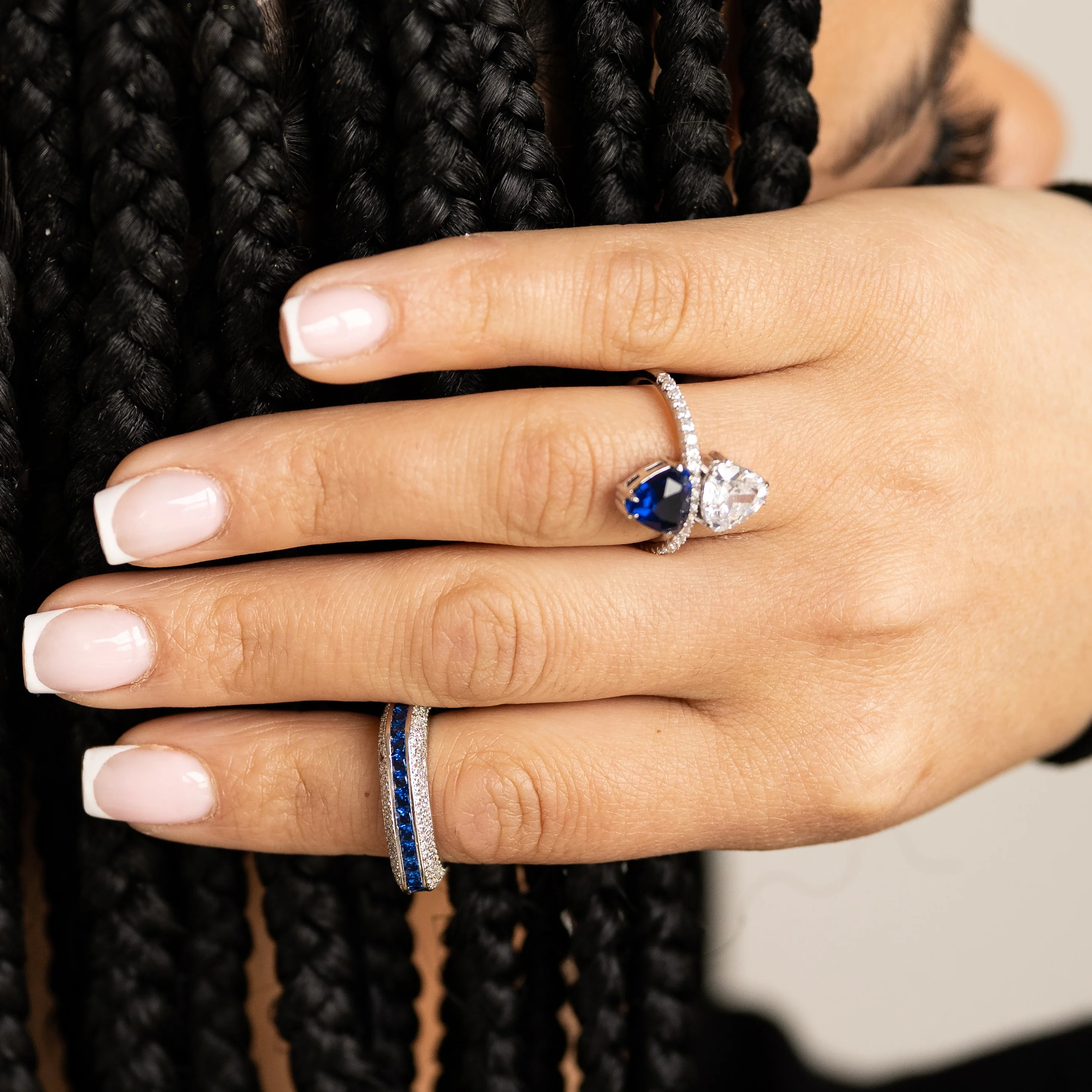 Top Double Sapphire Princess Ring
