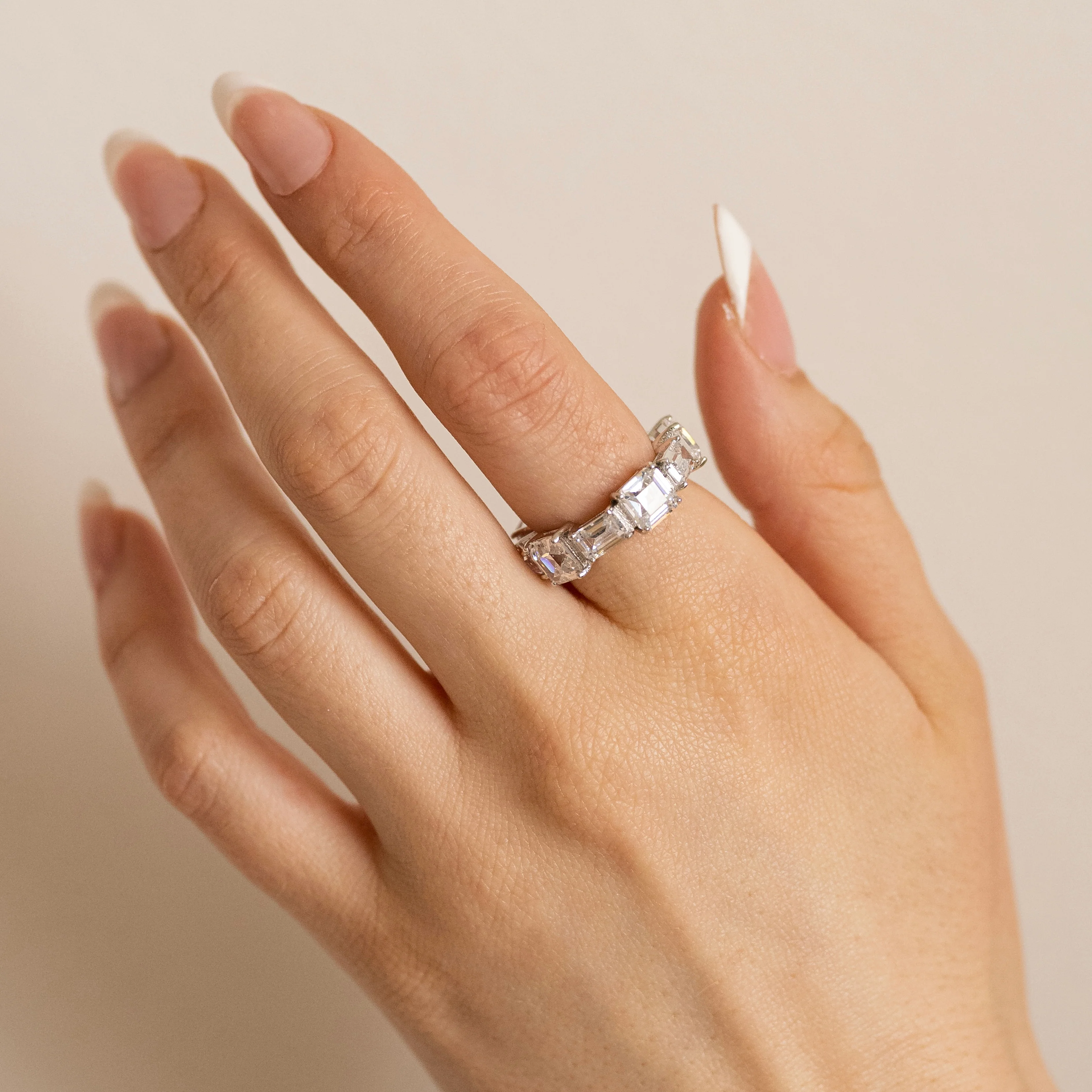 Top Square Rectangle Crystal Band