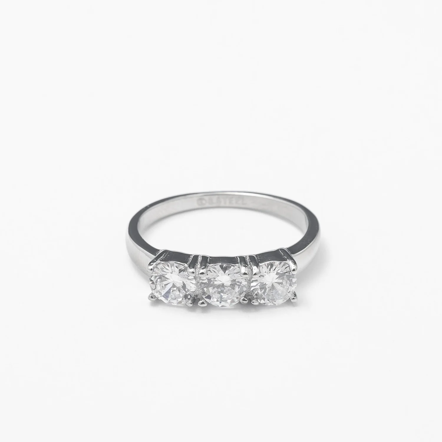 Triple Crystal Silver Band