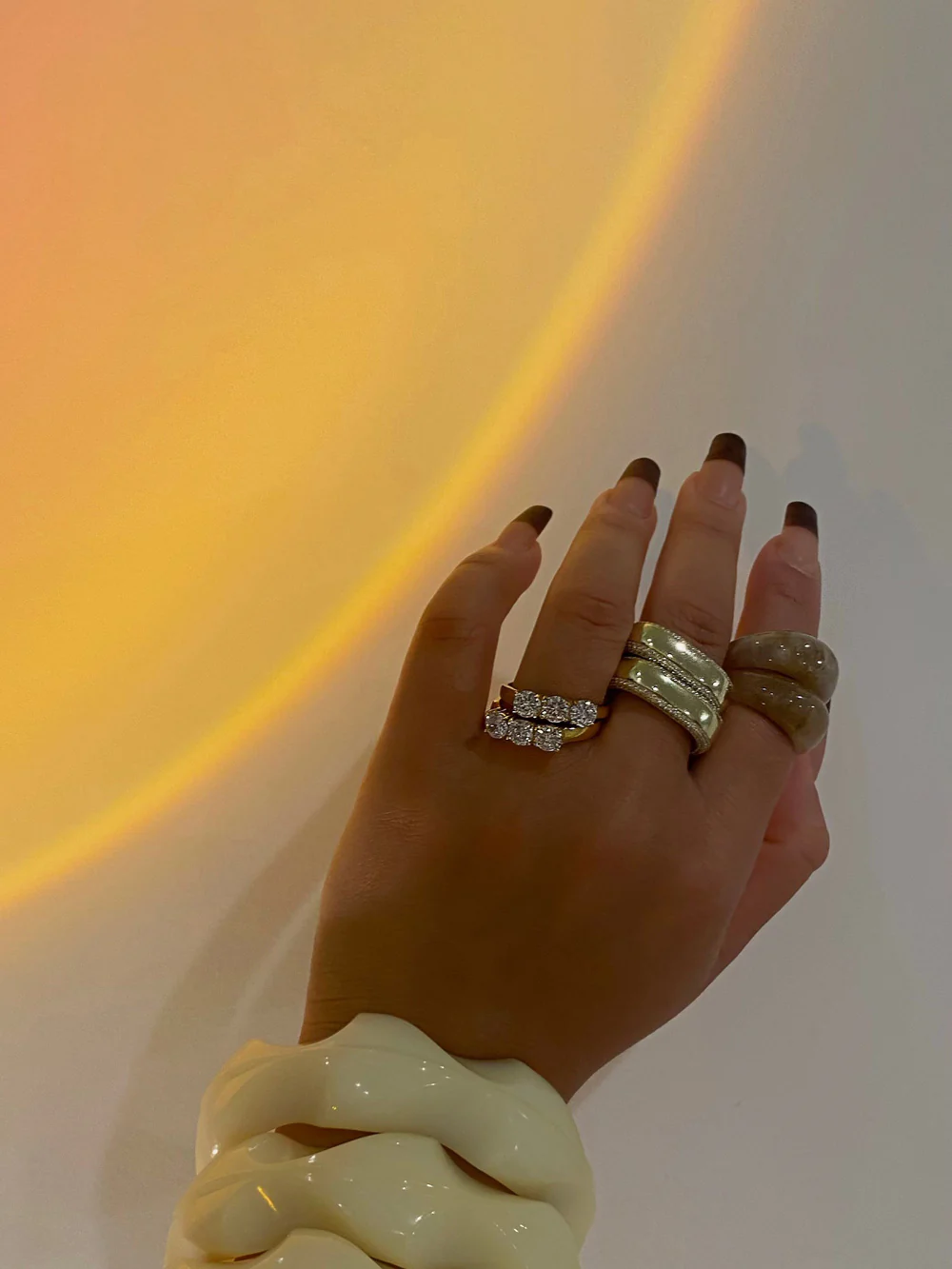 Triple Diamond Gold Band
