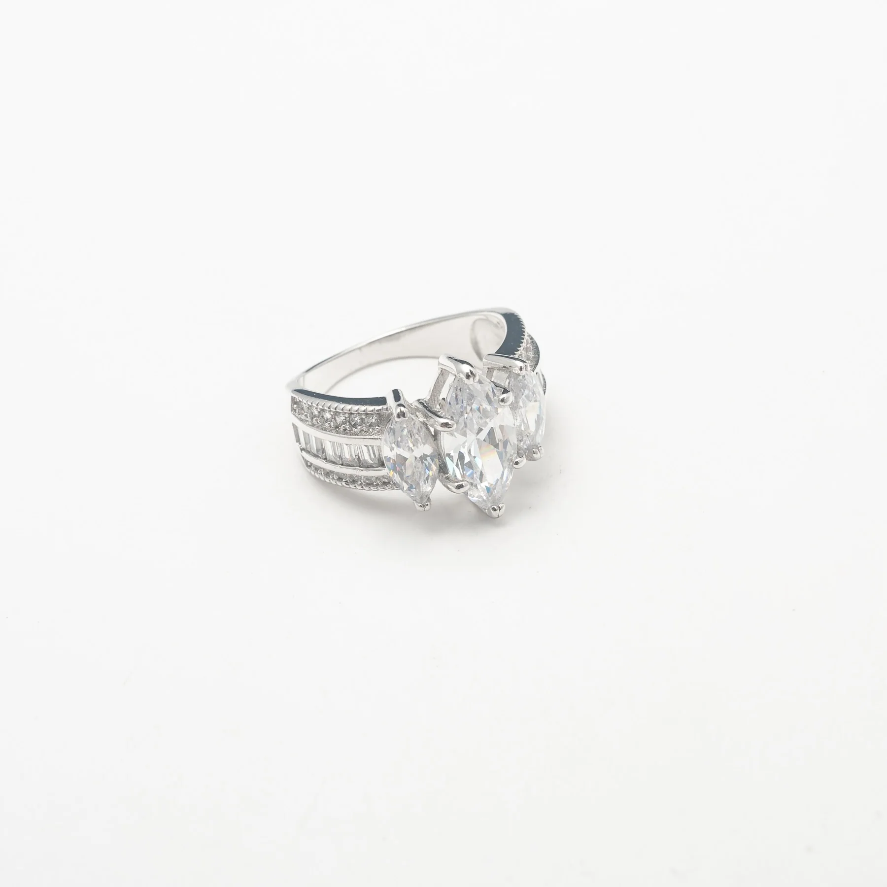 Triple Silver Crystal Band