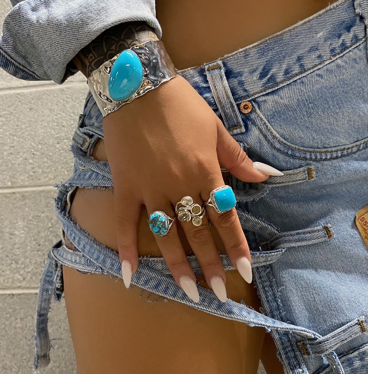 Turquoise Authentic Silver Cuff