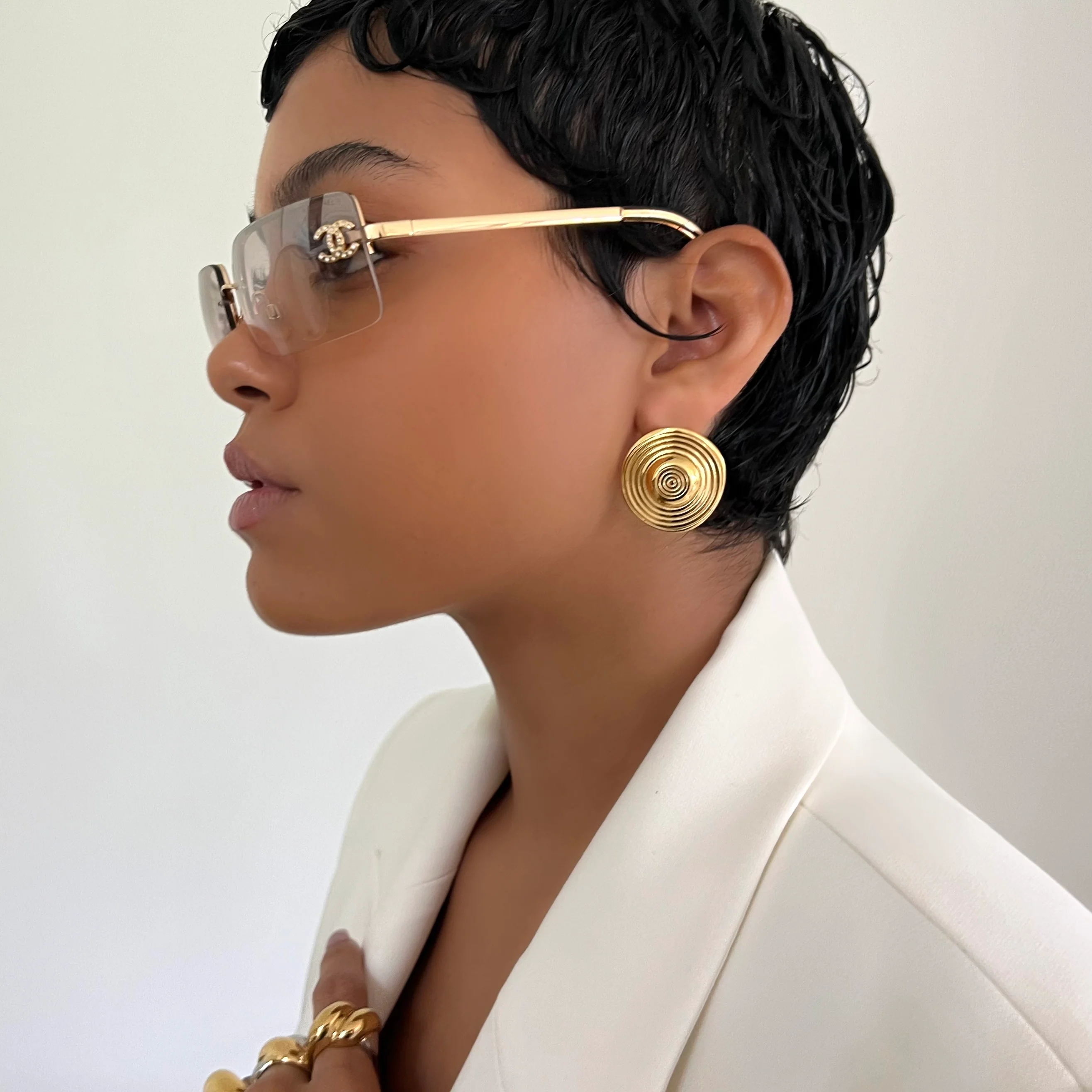 The Gold Disk Earrings