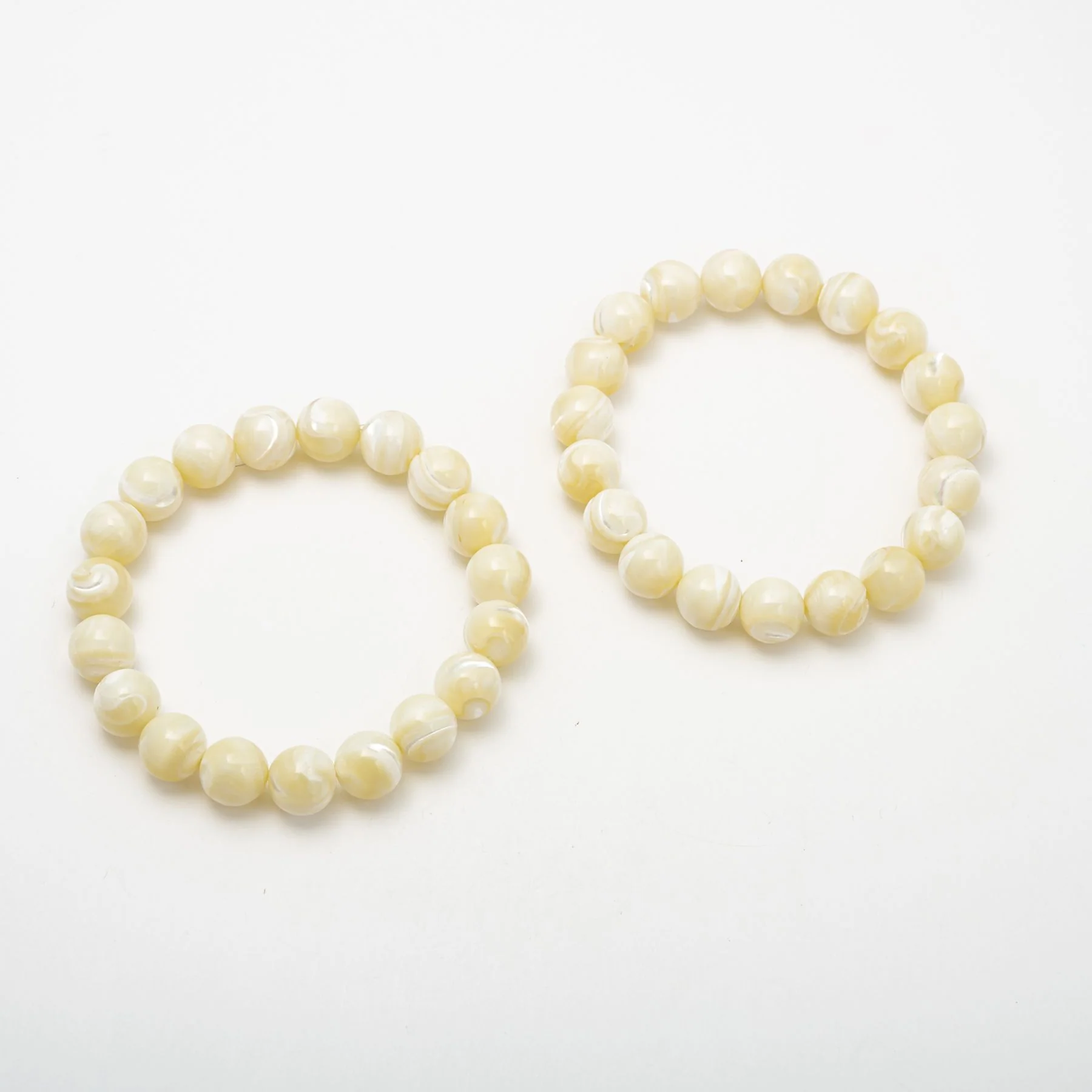 White Beaded Healing Bracelets
